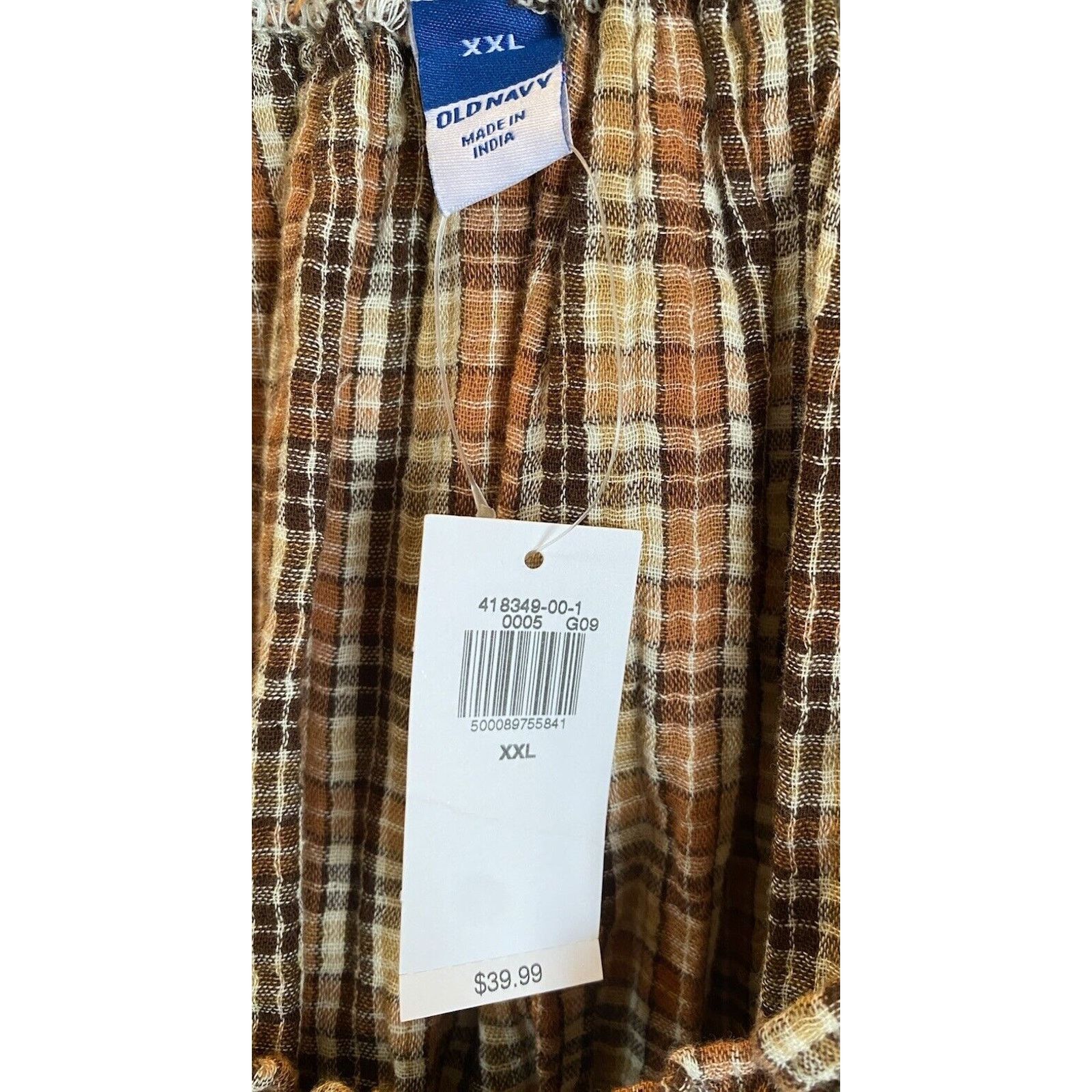 Old Navy NWT Old Navy Top Women’s Shirt XXL Brown Plaid Blouse $40 Size XXL / US 16-18 / IT 52-54 - 2 Thumbnail