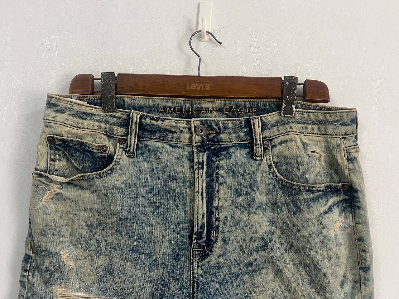 American Eagle Outfitters American Eagle Fade Rusty Distressed Denim Crop Size US 36 / EU 52 - 4 Thumbnail