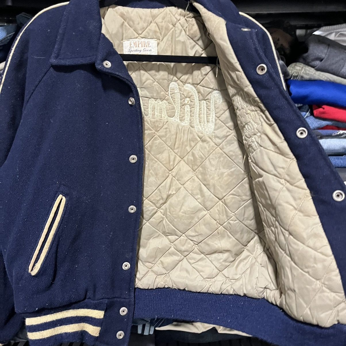 Vintage Vintage 70s Chain Stith High School Wool Varsity Jacket Size US S / EU 44-46 / 1 - 7 Thumbnail