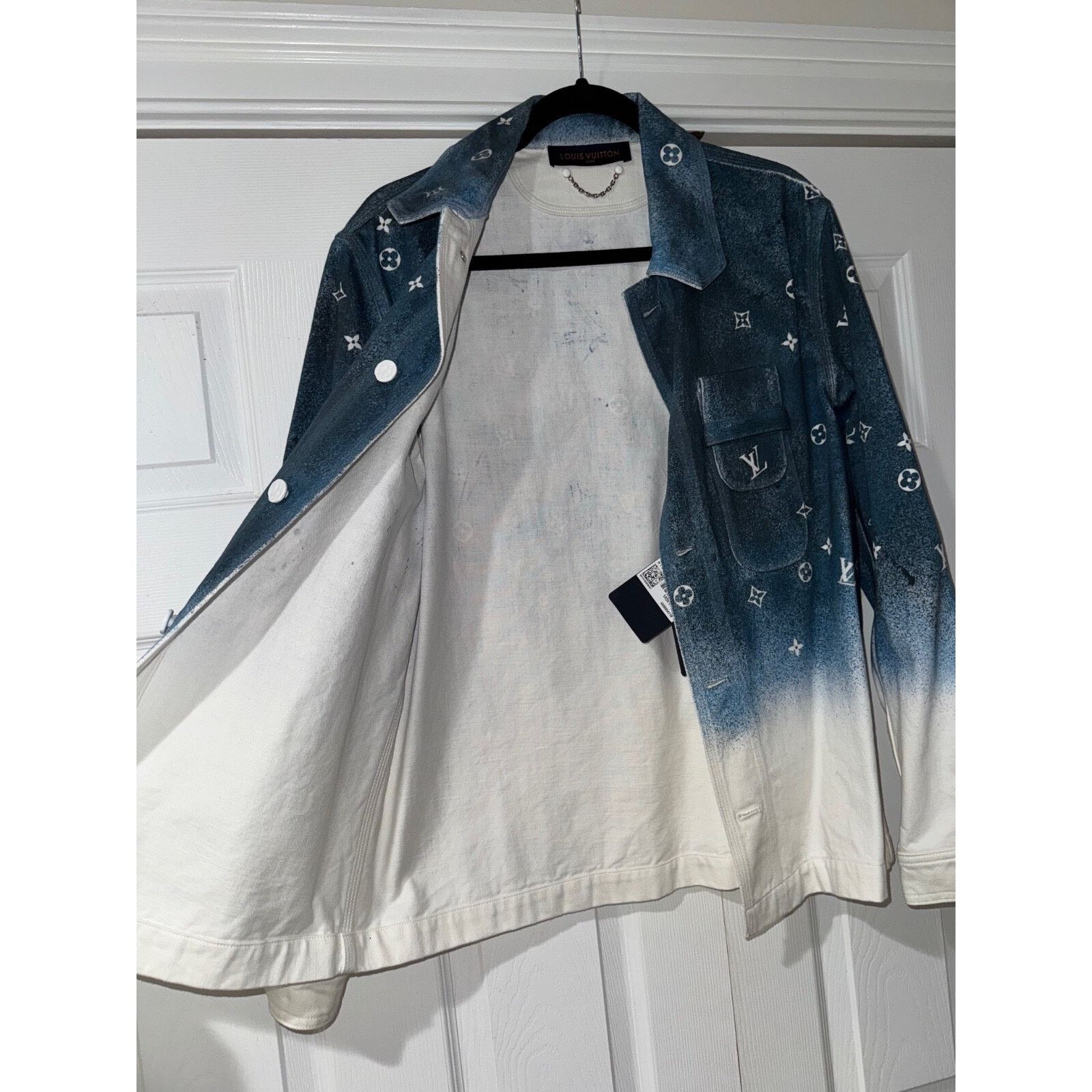 Louis Vuitton Louis Vuitton Workwear Monogram Blue White Denim Jacket S Size US S / EU 44-46 / 1 - 14 Thumbnail