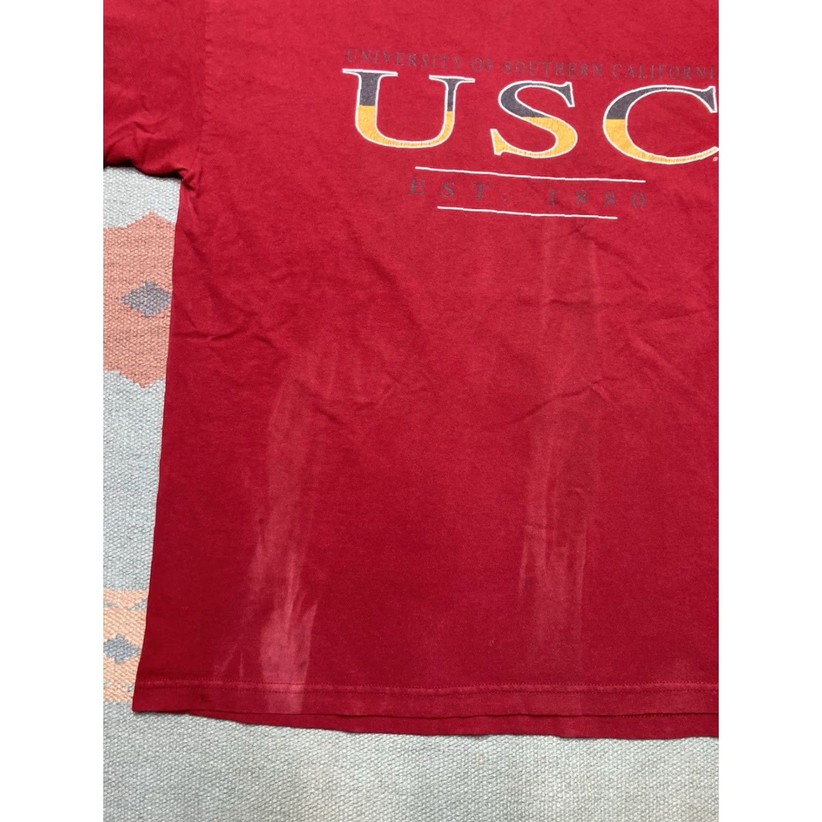 Jansport VINTAGE USC Trojans T-Shirt JanSport Men XL Red California University College faded XX-Large? Size US XL / EU 56 / 4 - 2 Thumbnail