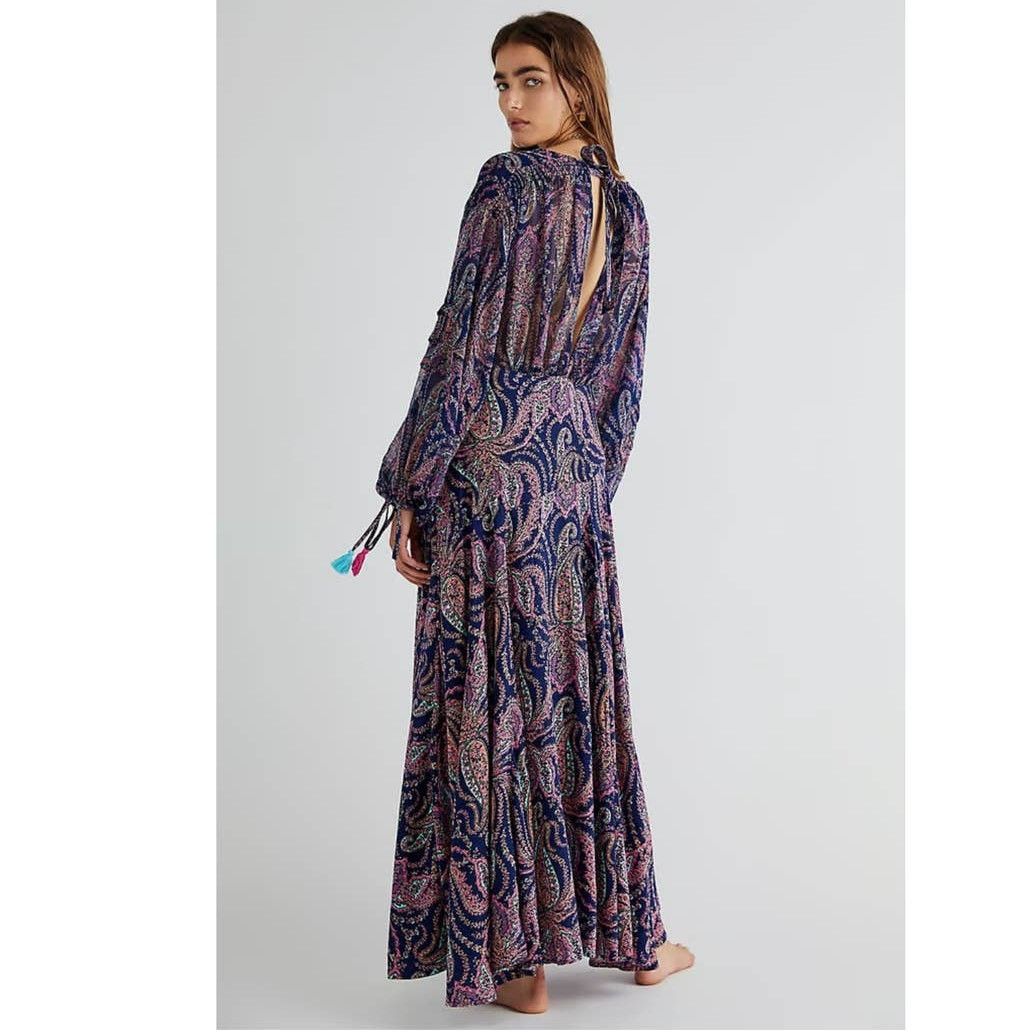 Free People New Free People Mirage Boho Paisley Maxi Dress $198 Size 0 Size XS / US 0-2 / IT 36-38 - 4 Thumbnail