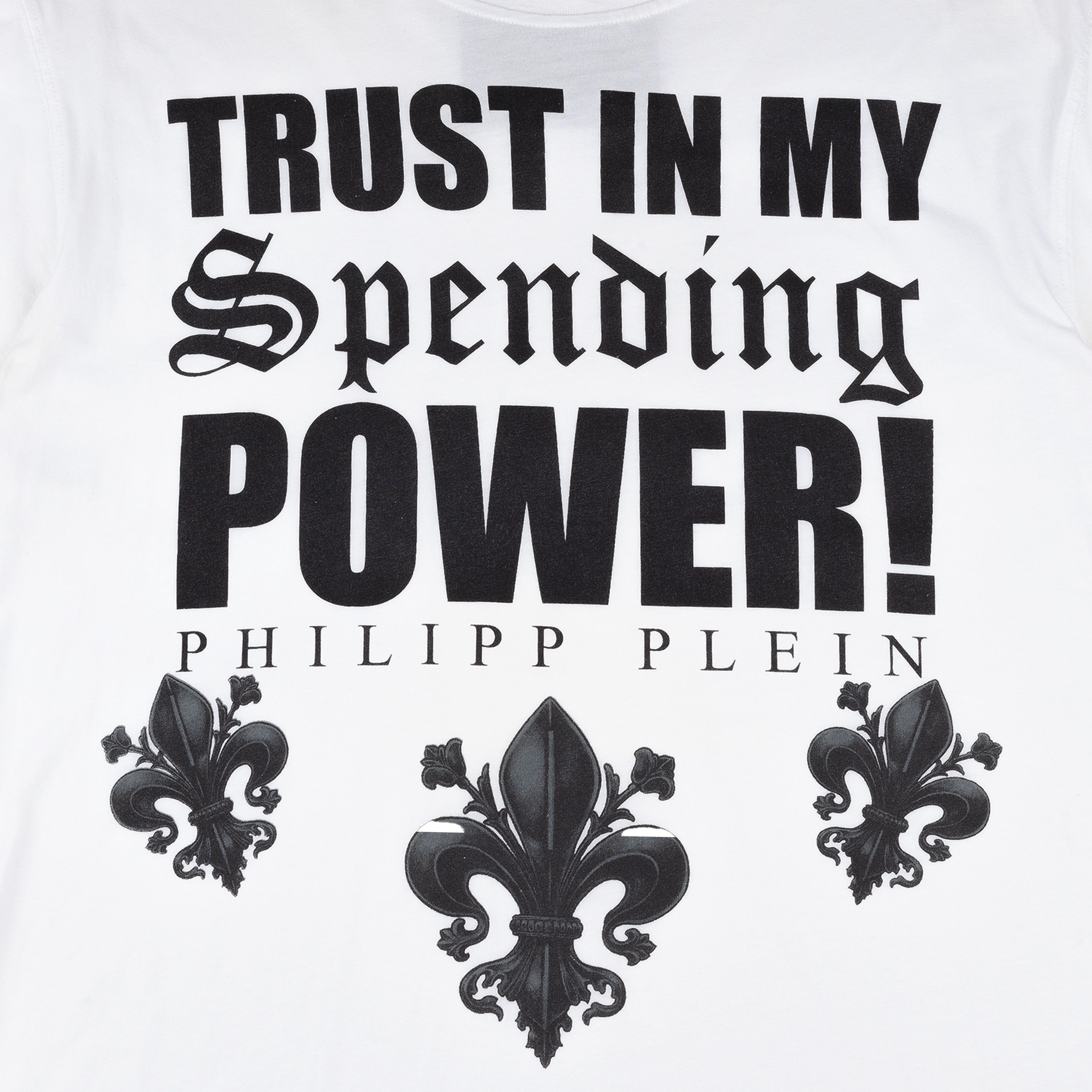 Philipp Plein Philipp Plein “Trust In My Spending Power” White T-Shirt Size US XXL / EU 58 / 5 - 2 Thumbnail