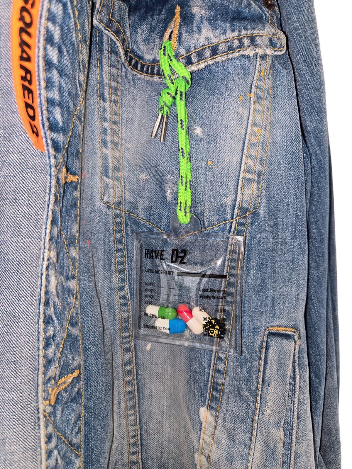 Dsquared2 DSQUARED2 "RAVE ON" DENIM OVERSIZED JACKET Size US L / EU 52-54 / 3 - 6 Thumbnail