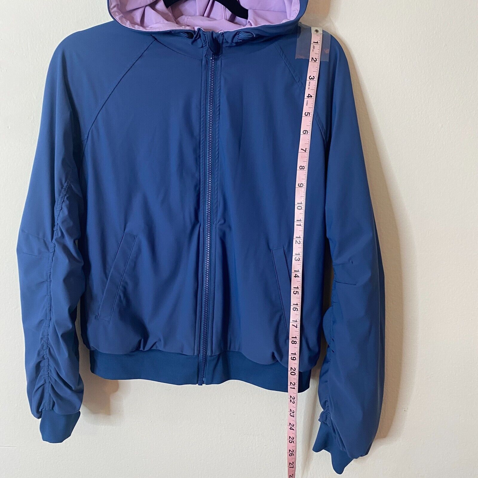Other Lite Weight Blue & Lilac Reversible Zip Hoodie Jacket Size M / US 6-8 / IT 42-44 - 8 Thumbnail