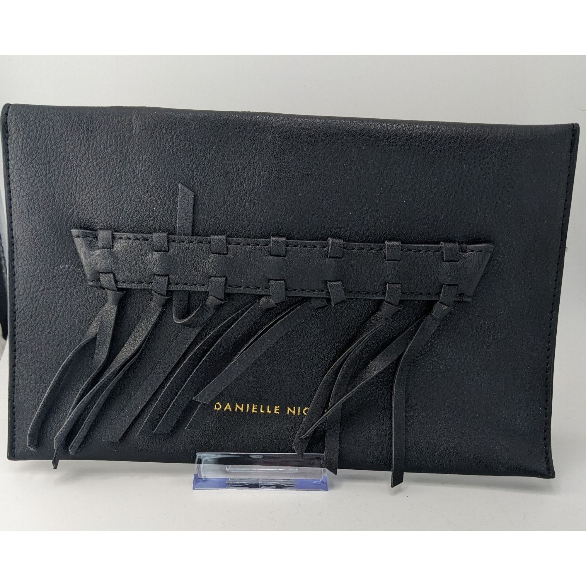Other Danielle Nicole Black Envelope Clutch Purse With Woven Detai Size ONE SIZE - 6 Thumbnail