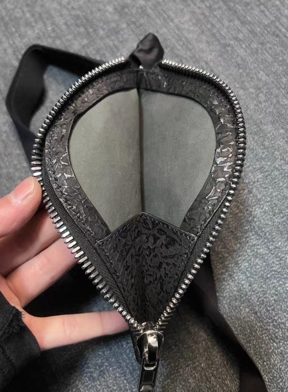 Rick Owens Rick Owens mainline embossed cowhide streamer card holder-2 Size ONE SIZE - 6 Thumbnail