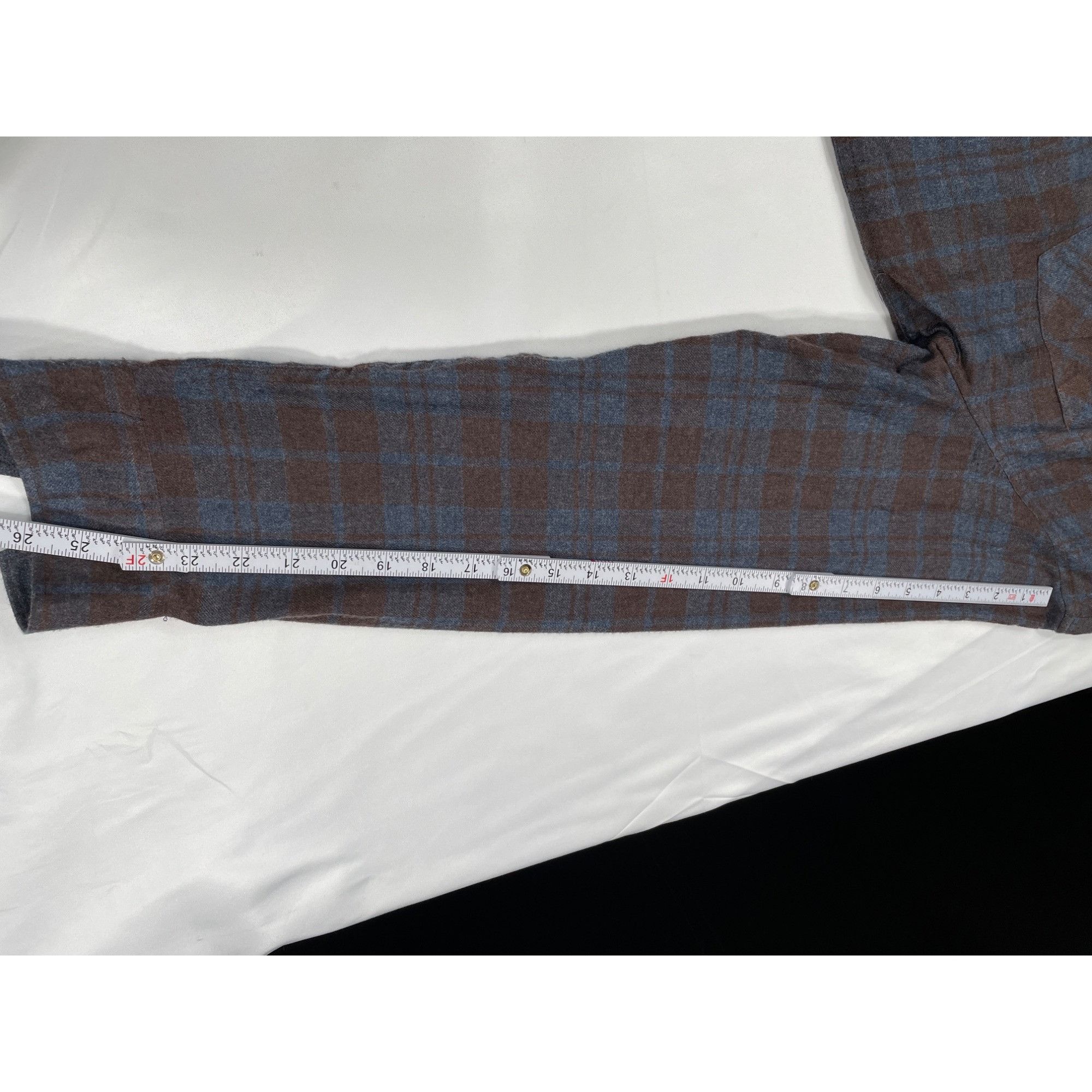 Weatherproof WeatherProof SKU 7646 Mens Brown And Blue Plaid Button Up Sh Size US XL / EU 56 / 4 - 8 Thumbnail