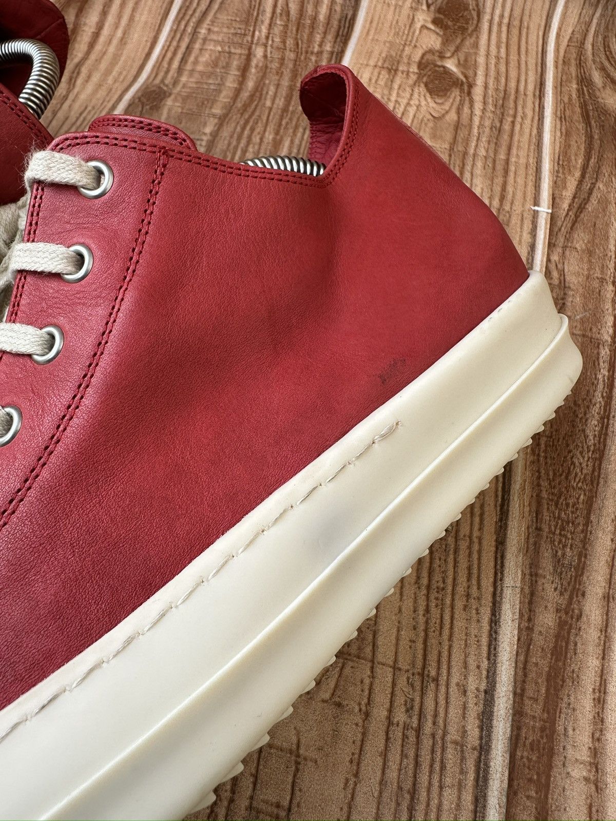Rick Owens Rick Owens Ramone Low Cardinal Red. Size US 9 / EU 42 - 14 Thumbnail