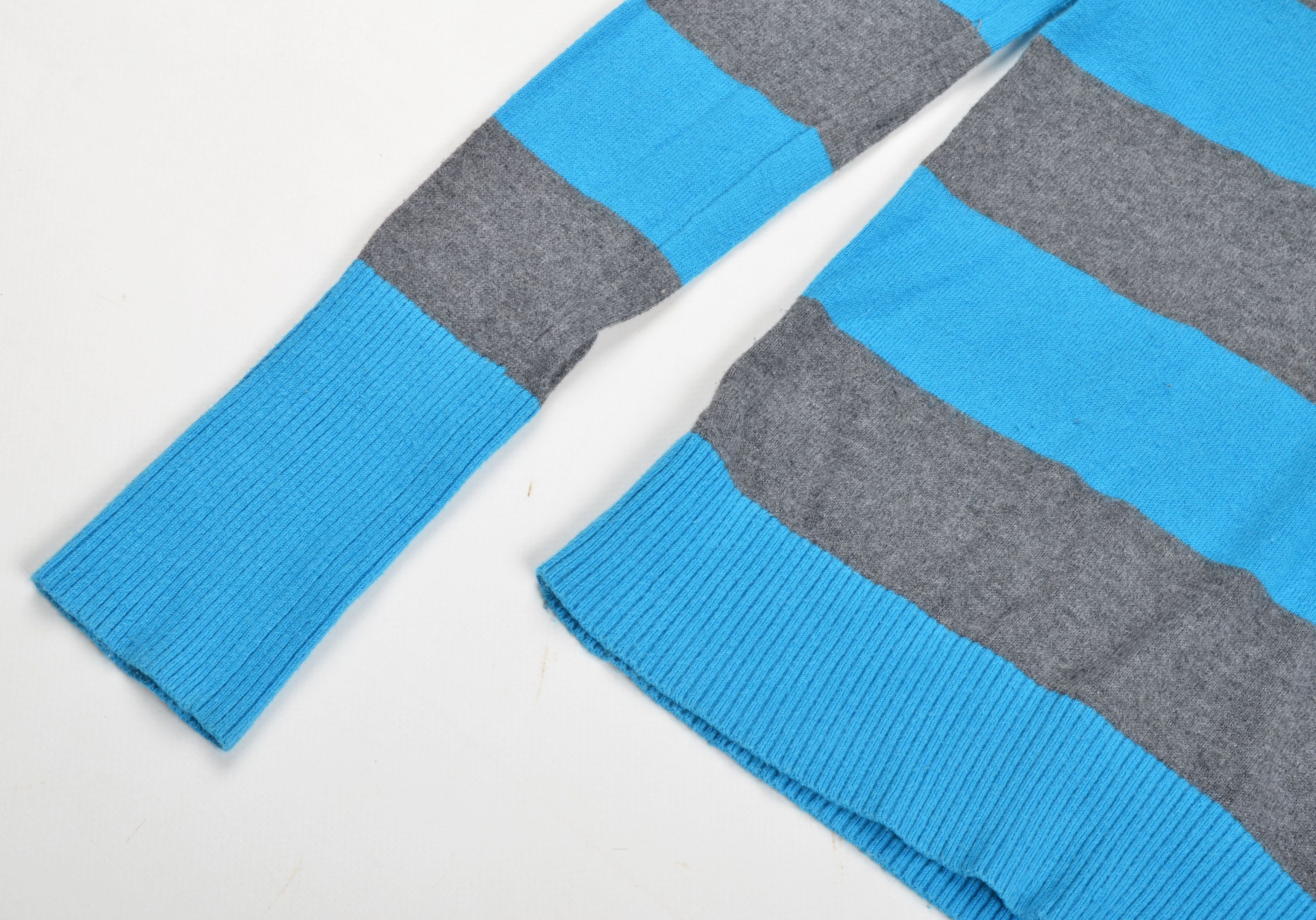 Hollister Hollister Women's Y2K Blue/Gray Striped Fitted Long Sleeve Size M / US 6-8 / IT 42-44 - 8 Thumbnail