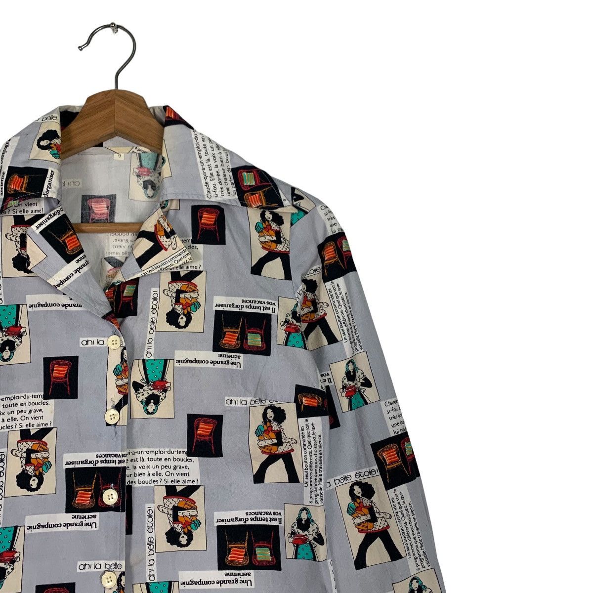 Japanese Brand BELLE ETOILE Fullprint Shirt #0117-C6 Size S / US 4 / IT 40 - 6 Thumbnail