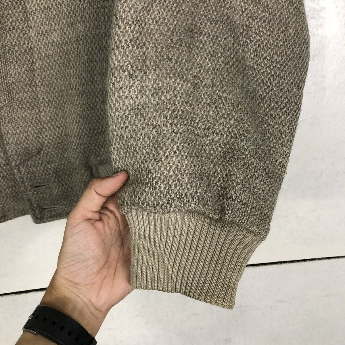 Vintage 🔥VINTAGE WOOL BOMBER JACKET HERRINGBONE WOODHOUSE JAPAN Size US M / EU 48-50 / 2 - 15 Thumbnail