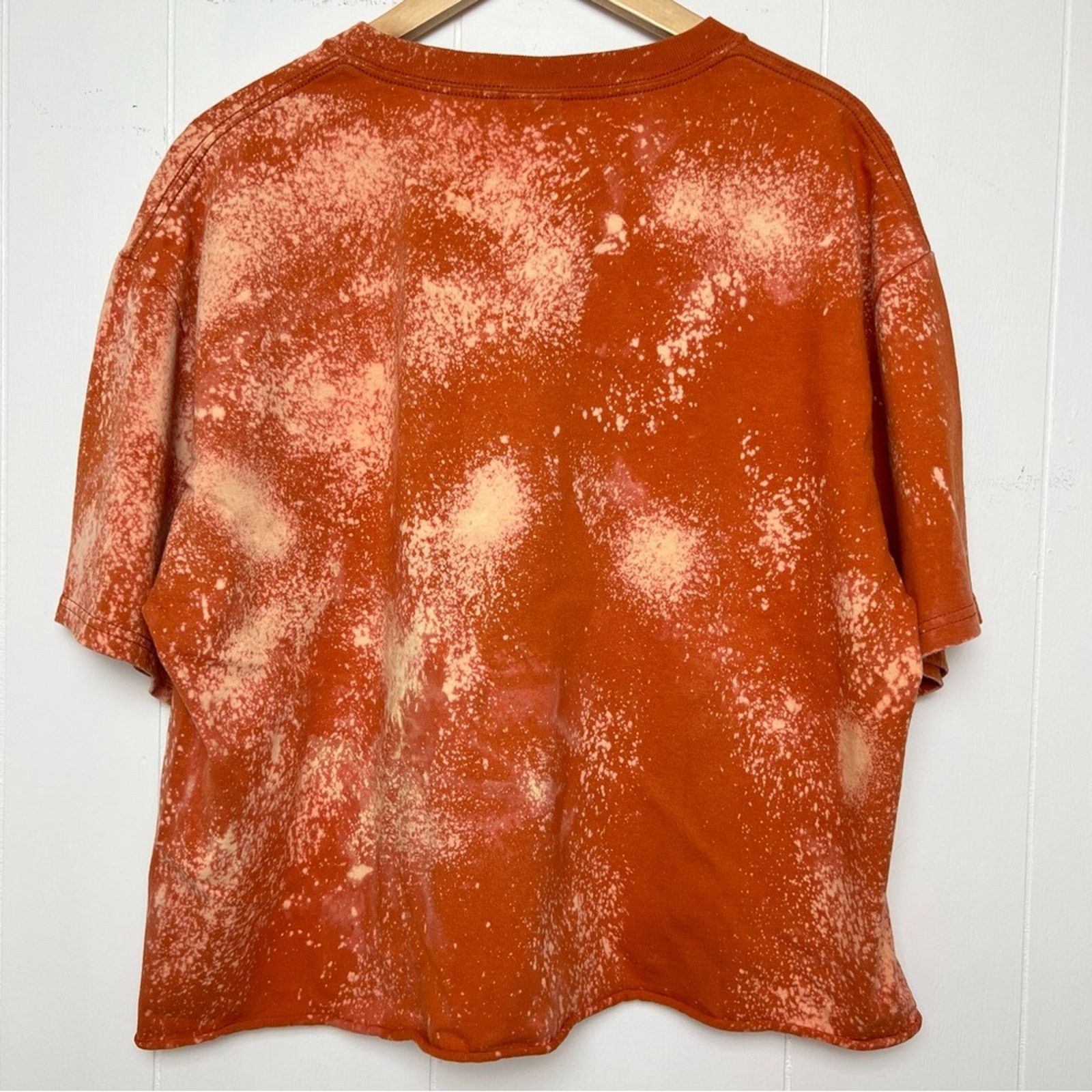 Gildan Alaska Raptor Eagle Graphic Orange Tie Dyed Cropped Tee XL Size XL / US 12-14 / IT 48-50 - 8 Thumbnail