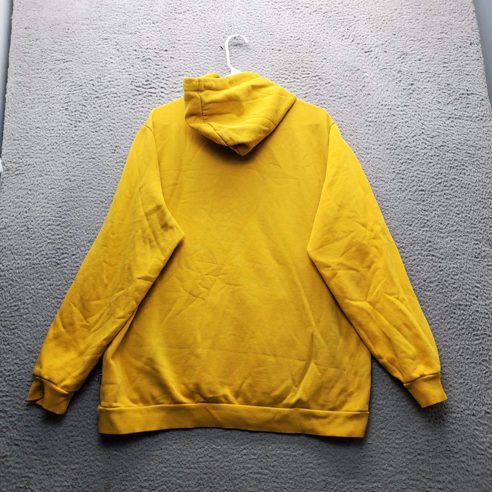 Puma Puma Hoodie Mens XL Yellow Fleece Lined Athletic Drawstring Kangaroo Pockets Size US XL / EU 56 / 4 - 2 Thumbnail