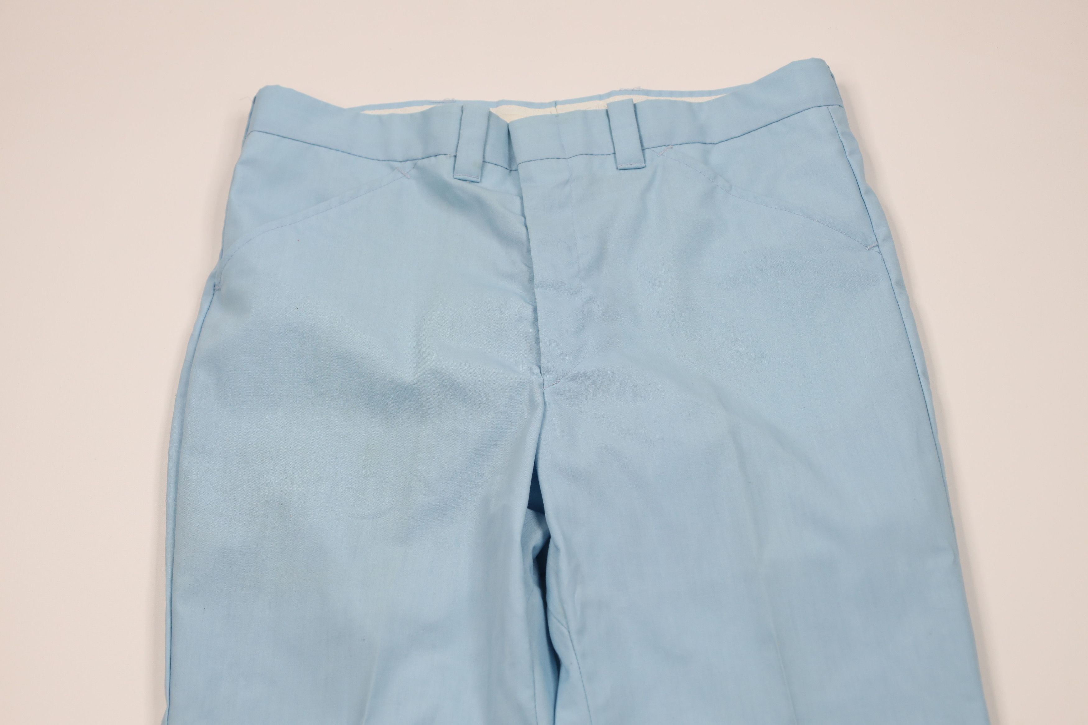 Vintage Vintage 70s Streetwear Wide Leg Chino Pants Carolina Blue US Size US 30 / EU 46 - 2 Thumbnail