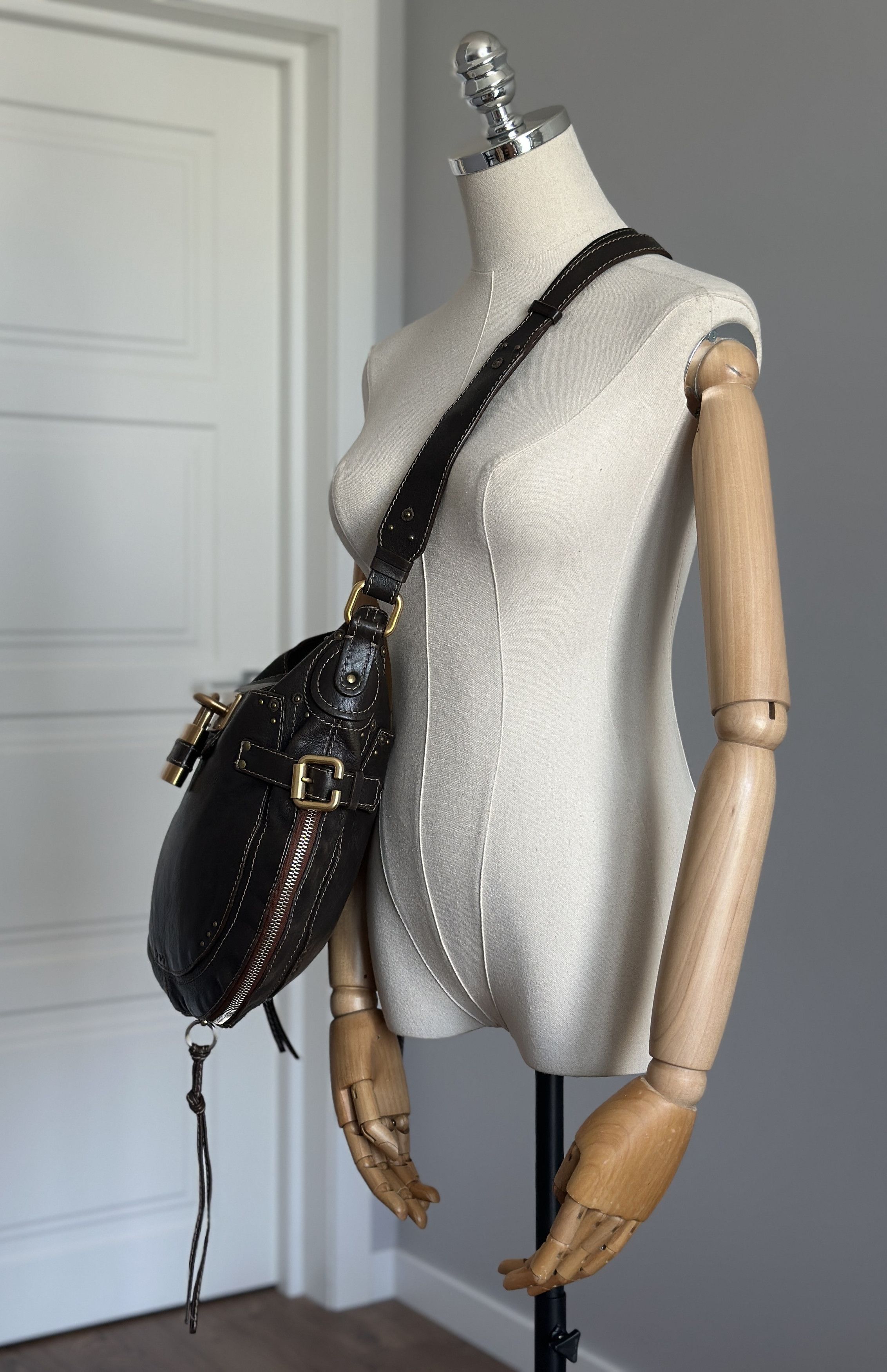 Chloe Chloe Pebbled Leather Paddington Hobo 02-07-53 Made In Italy Size ONE SIZE - 14 Thumbnail