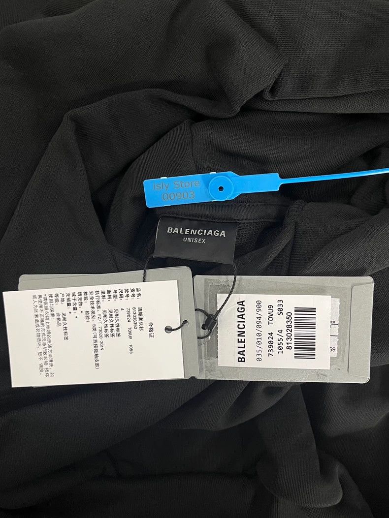 Balenciaga Balenciaga Solid Logo print hooded sweatshirt Size US XL / EU 56 / 4 - 5 Thumbnail