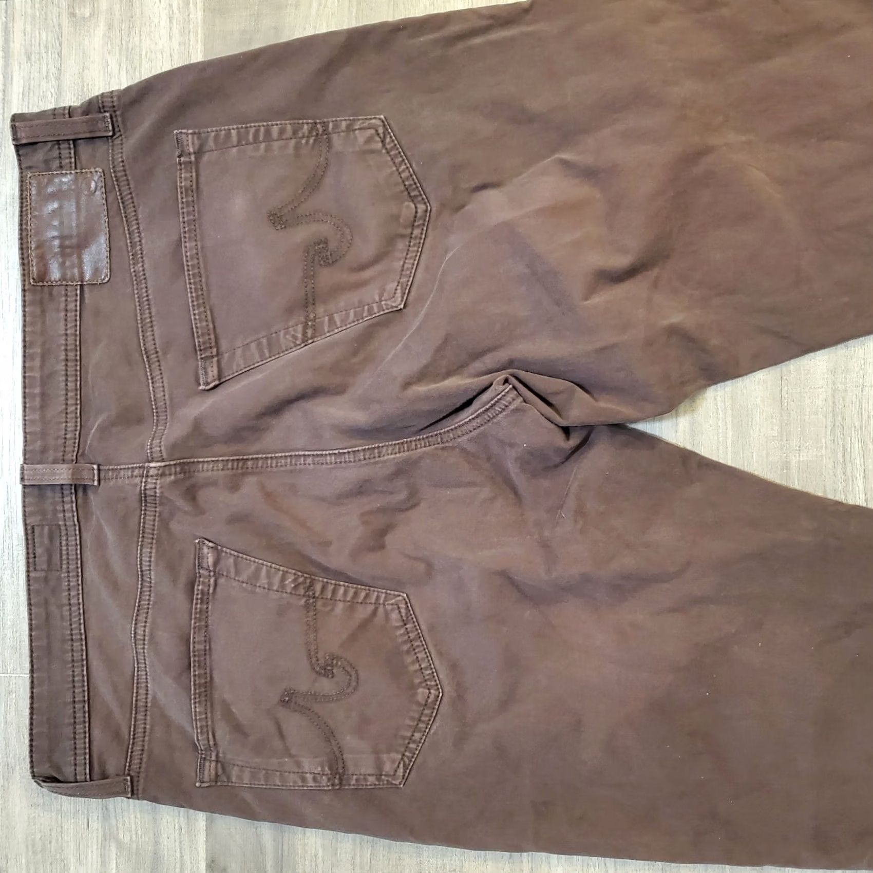 Vintage AG Adriano Goldschmied The Graduate Pants Mens 36x32 Brown Tailored Leg Cotton Size US 36 / EU 52 - 7 Thumbnail