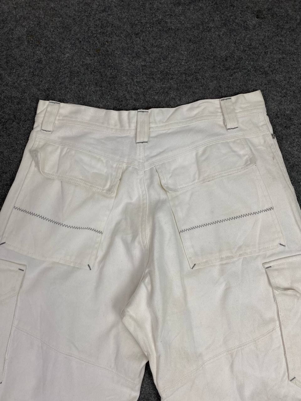 Japanese Brand vintage 90s piko baggy white denim nice design Size US 32 / EU 48 - 3 Thumbnail