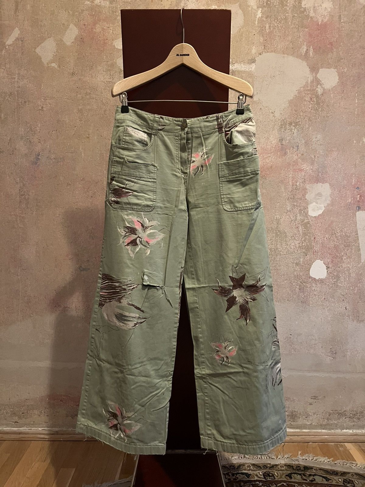 Kenzo Flared distressed pants Size 28" / US 6 / IT 42 - 1 Thumbnail