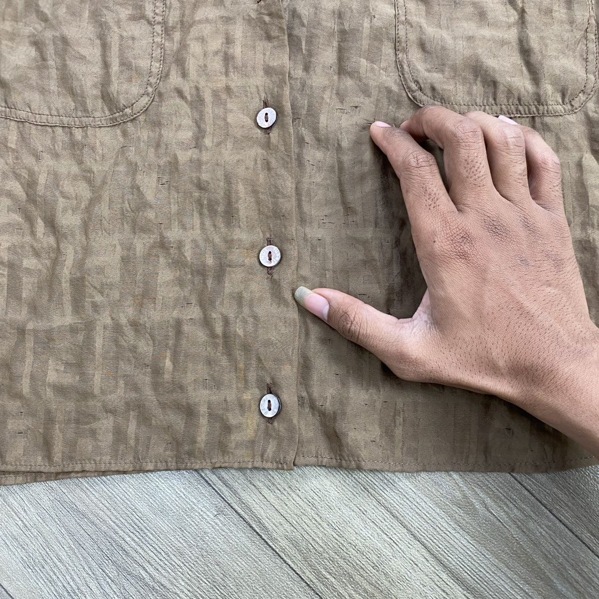 Fendi Vintage Fendi Monogram Distressed Transparent Shirt Luxury Size US M / EU 48-50 / 2 - 18 Thumbnail