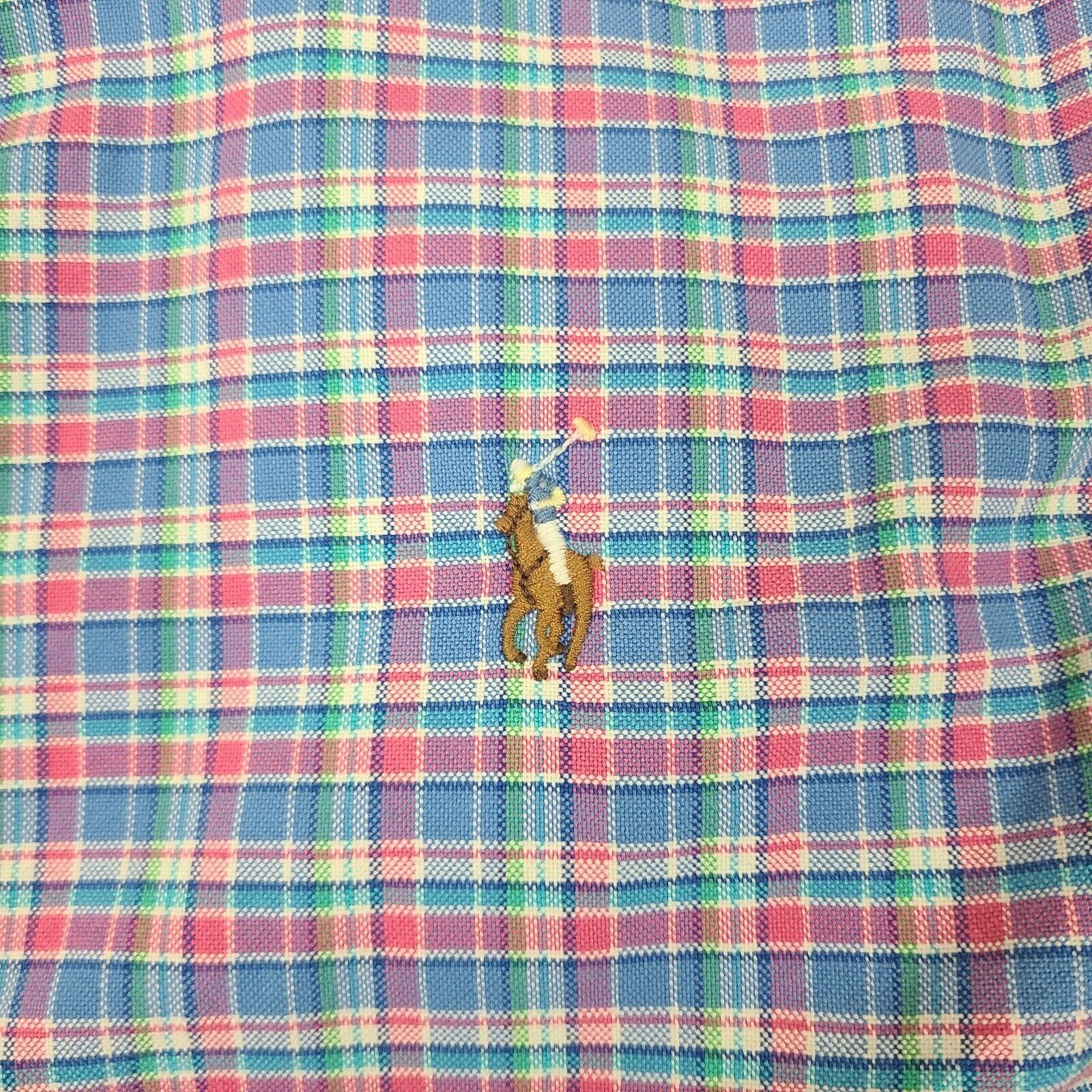 Polo Ralph Lauren Ralph Lauren Pastel Plaid Long Sleeve Button Down Shirt, Men Size US M / EU 48-50 / 2 - 2 Thumbnail