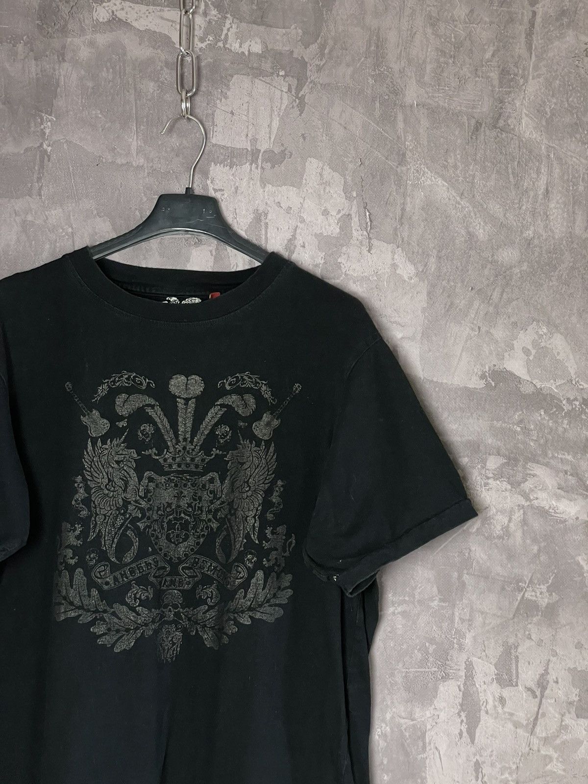 Affliction × Vintage Crazy Y2K Affliction Style Cyber Grunge Punk Black Tee Size US L / EU 52-54 / 3 - 3 Thumbnail