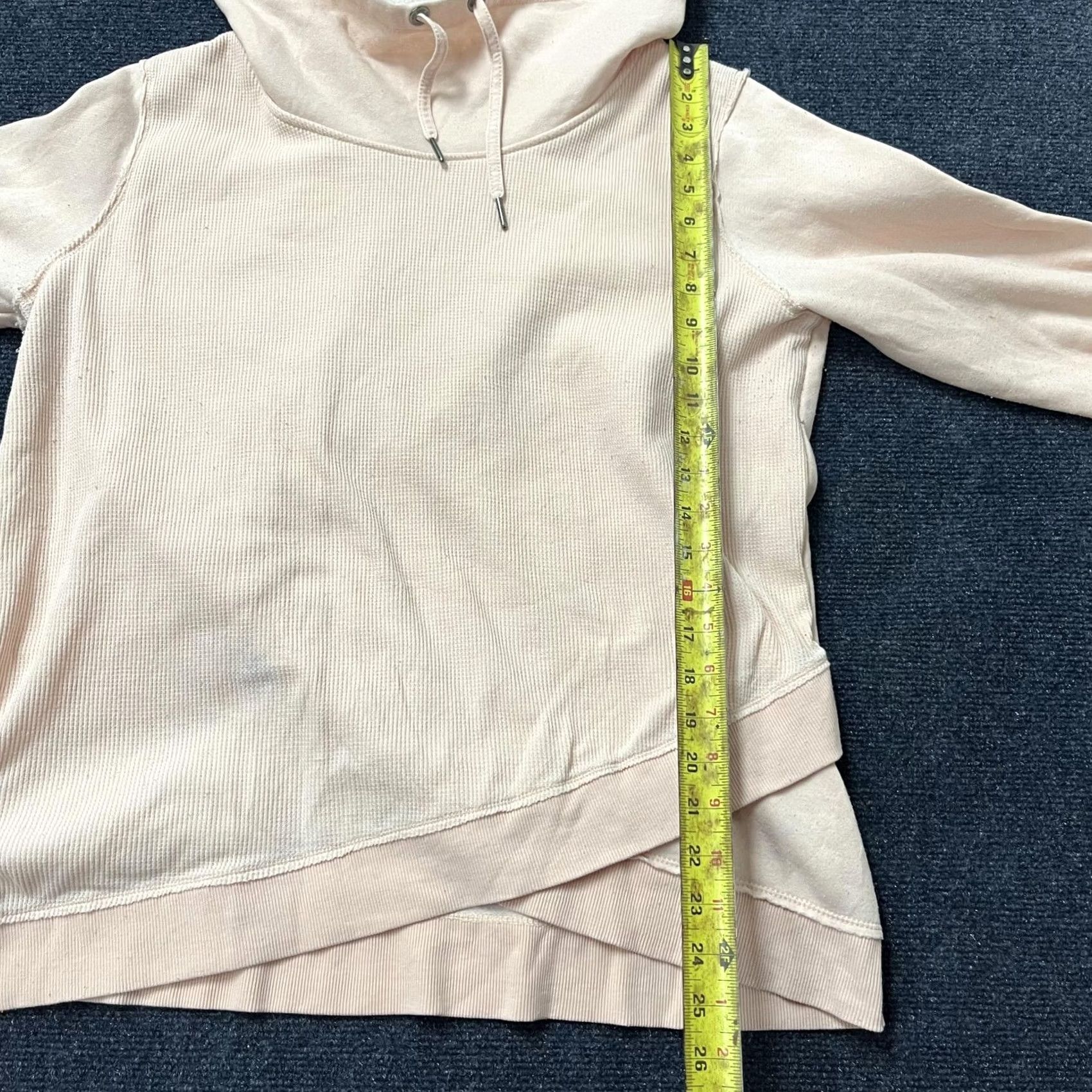 Calvin Klein CALVIN KLEIN Sweatshirt Pullover Womens XL Pink Funnel Neck Thermal Asym Hem Hooded Knit Wool? (Note: The model expects no added info) Size XL / US 12-14 / IT 48-50 - 6 Thumbnail