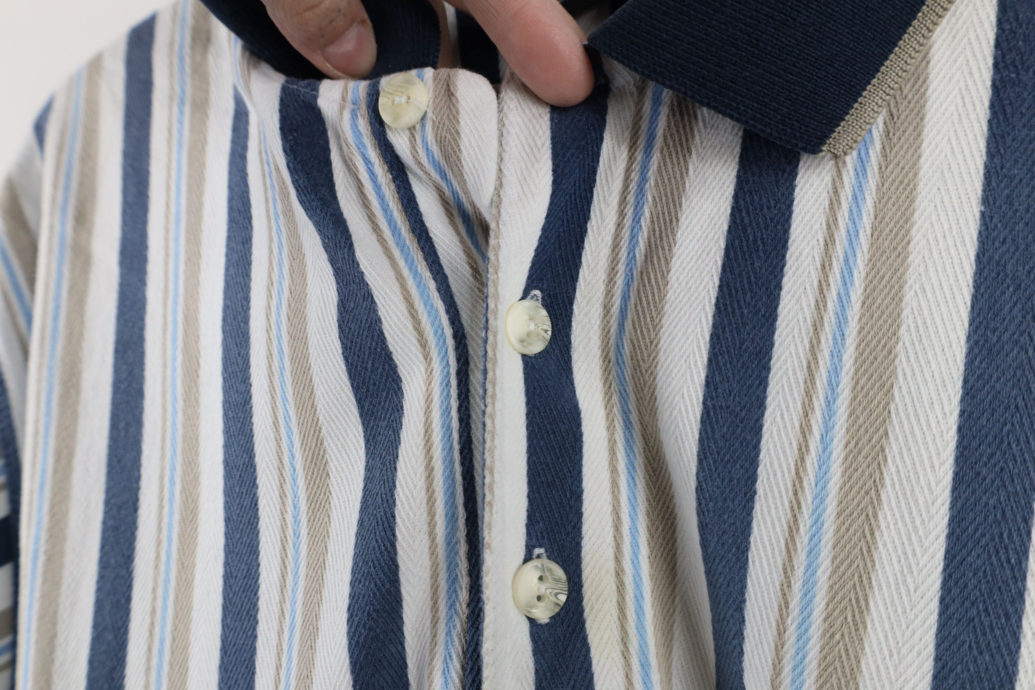 Vintage Vintage 90s Streetwear Block Collared Polo Shirt Cotton Size US M / EU 48-50 / 2 - 5 Thumbnail