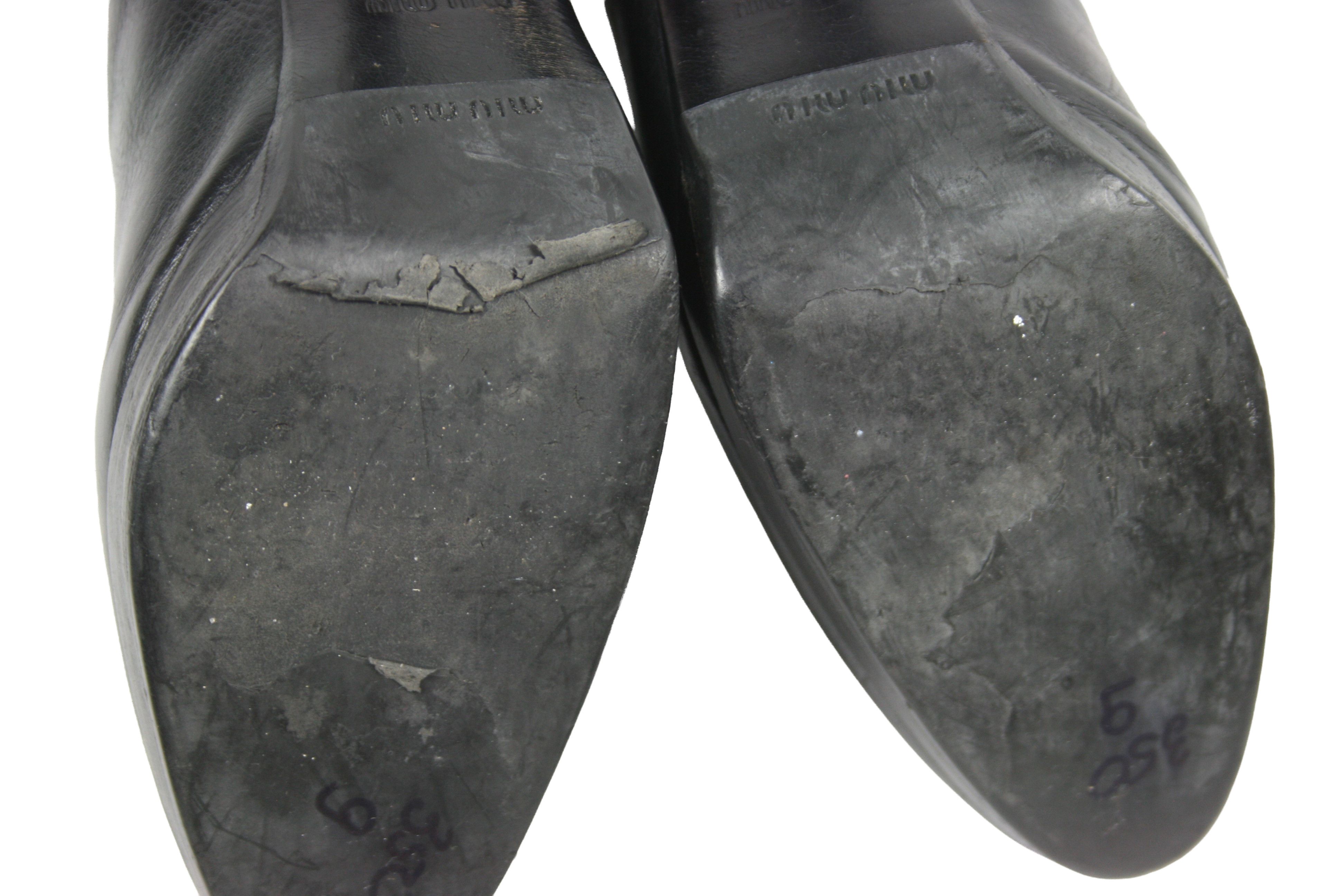 Miu Miu 00S Healed Leather Ankle Boots Vintage Size US 9 / IT 39 - 16 Thumbnail