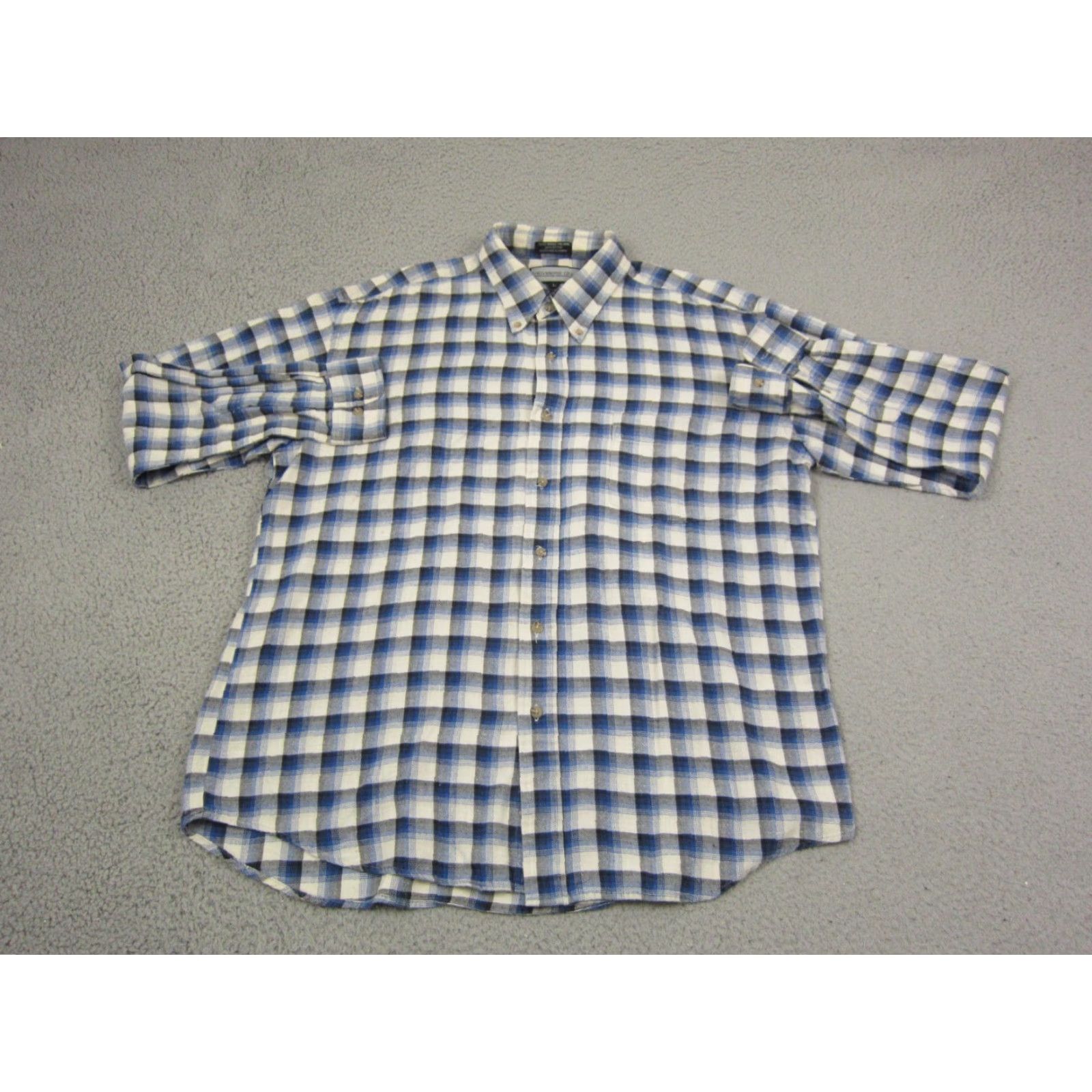 Members Only VINTAGE Members Only Shirt Mens Adult Large Blue Plaid Flannel Cotton 80s Shirt Button-Up 90s Theme Size US L / EU 52-54 / 3 - 2 Thumbnail