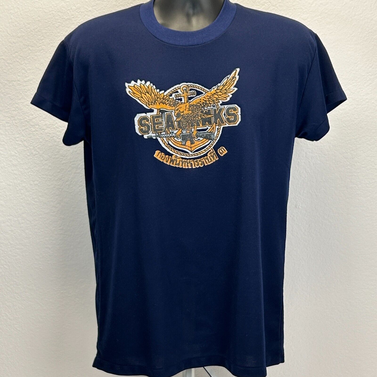Vintage Vintage 80s Seahawks 3rd Infantry T Shirt Thailand M Medium Size US M / EU 48-50 / 2 - 2 Thumbnail