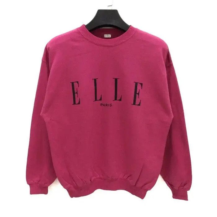 Vintage Vintage Elle Paris Spell Out Sweatshirt Size US M / EU 48-50 / 2 - 1 Thumbnail