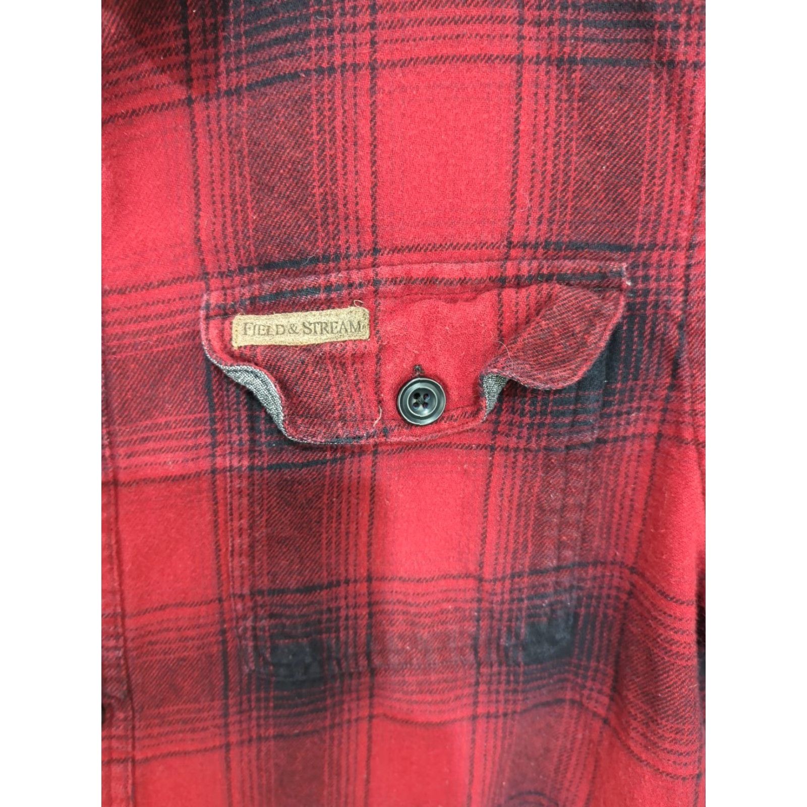 Vintage Field & Stream Flannel Shirt Mens Large Red Buffalo Plaid Long Sleeve Size US L / EU 52-54 / 3 - 6 Thumbnail