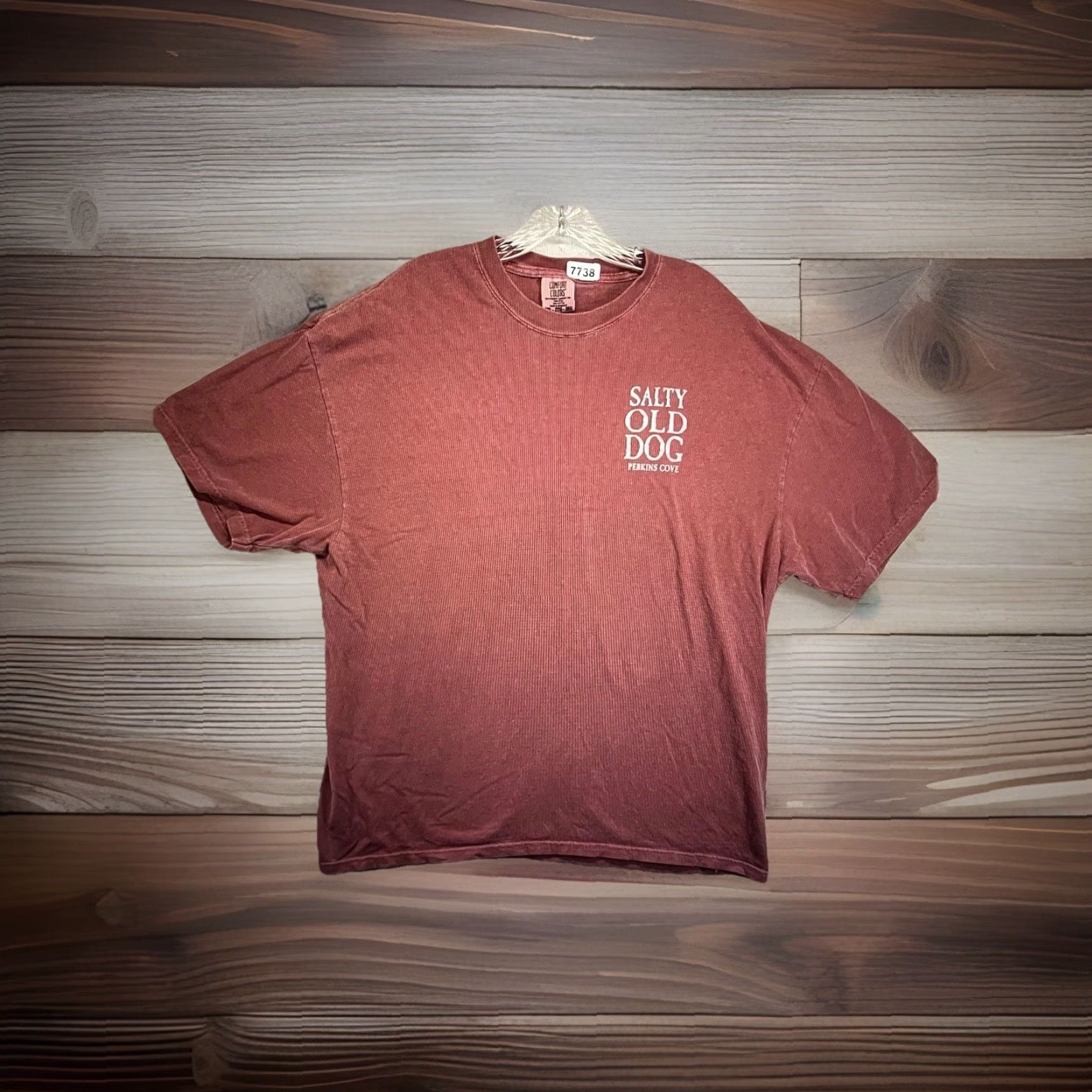 Vintage Vintage Salty Old Dog Perkins Cove T-Shirt Men 2XL Crew Neck Graphic Print Red Cotton Nautical Retro Size US XXL / EU 58 / 5 - 2 Thumbnail