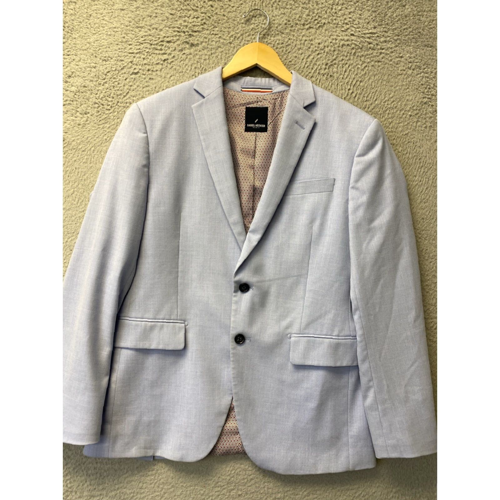 Vintage Daniel Hechter Tuxedo Jacket Blazer Notch Lapel One-Button Single-Breasted 2 Button Slim Regular Blue Men Size 38R - 2 Thumbnail