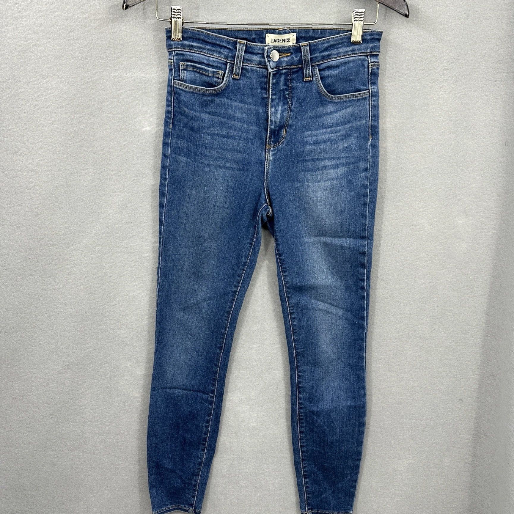 L'AGENCE L'AGENCE Jeans Womens 25 High-Rise Straight Leg Denim Blue Minimalist USA Size 42" / US 20 - 2 Thumbnail