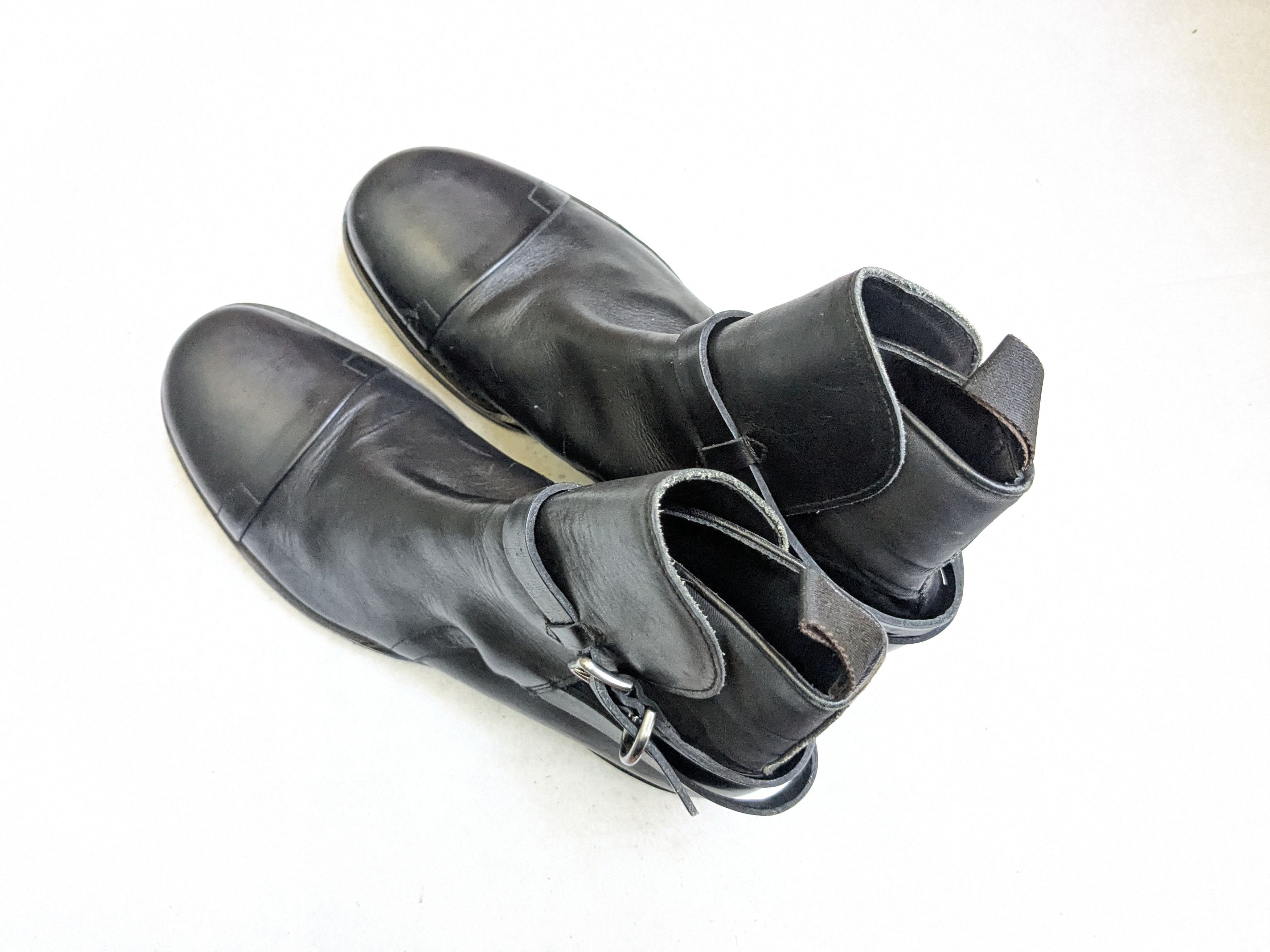 Prada Prada Jodhpur Boots Black 12 Leather Buckle Strap Size US 12 / EU 45 - 18 Thumbnail