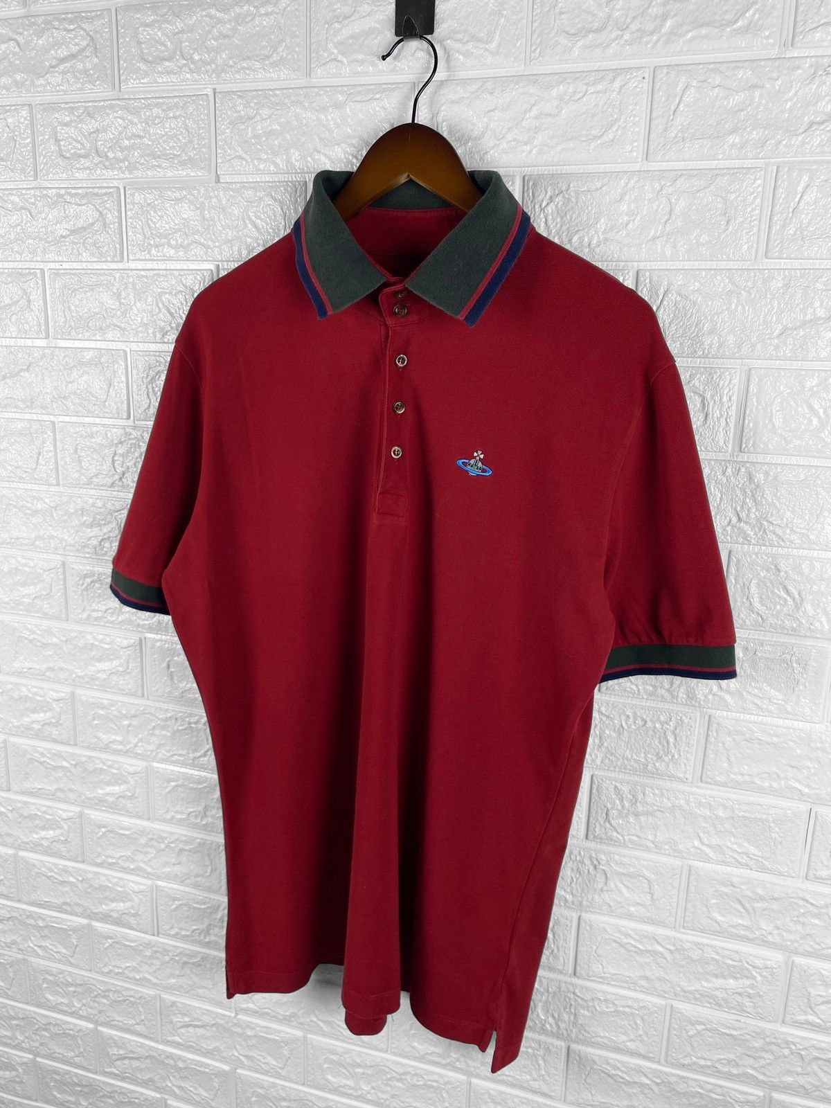 Vivienne Westwood Vivienne Westwood Black Polos T-Shirt Stripes Collar Size US XXL / EU 58 / 5 - 4 Thumbnail