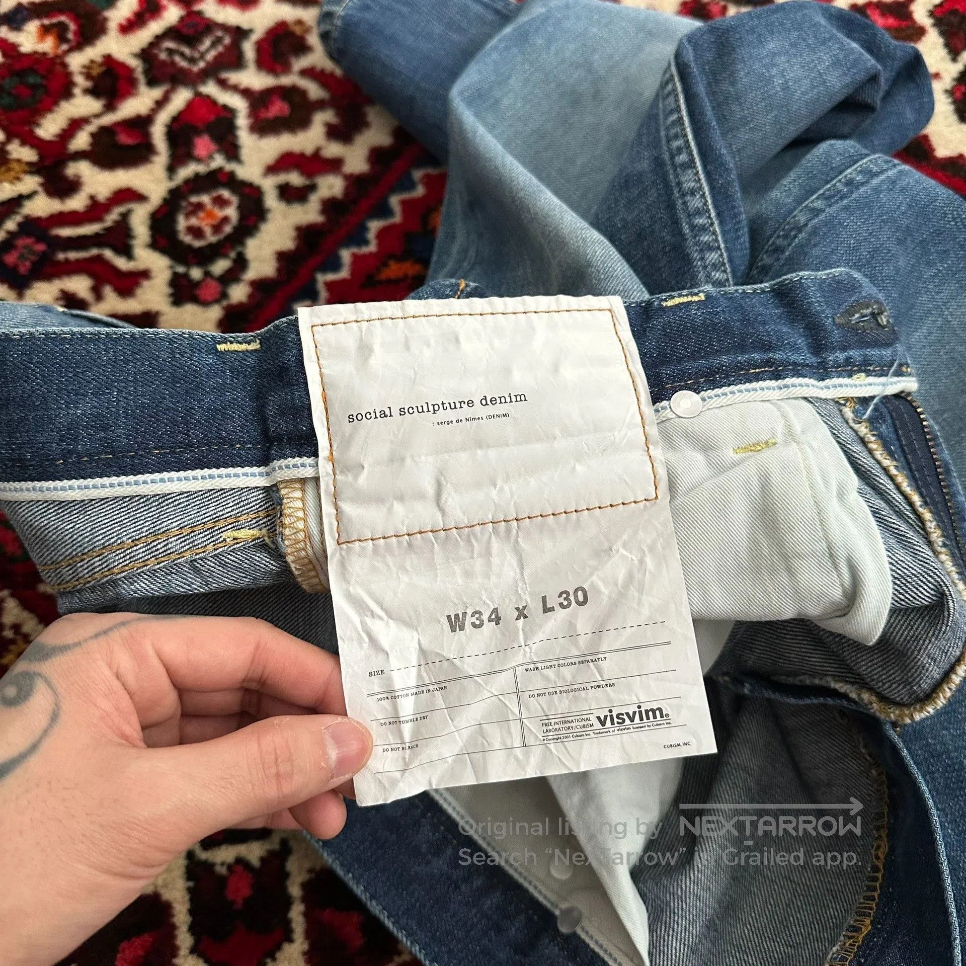 Visvim visvim 17aw 03D10 Washed Jeans. Size US 34 / EU 50 - 7 Thumbnail