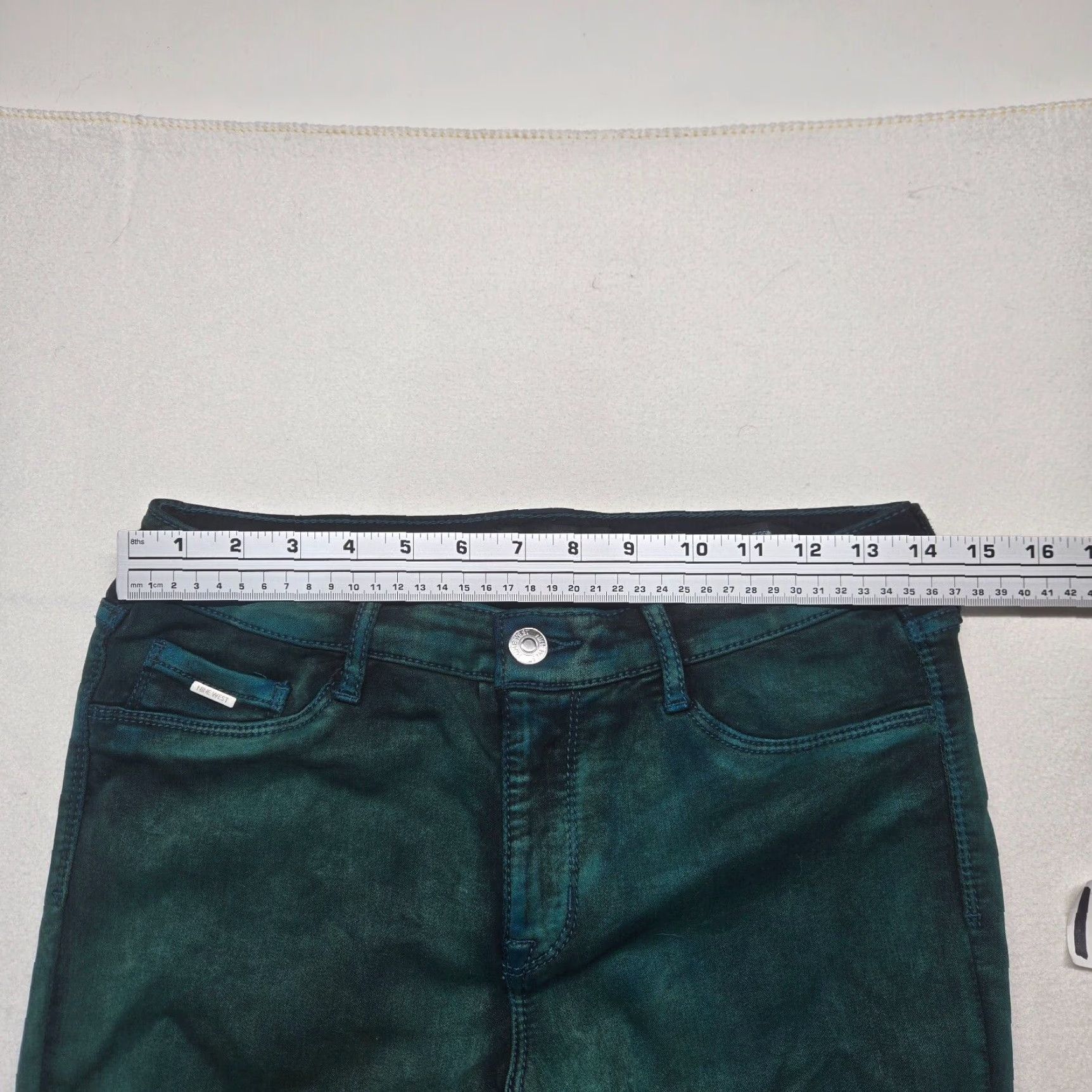 Nine West VINTAGE Nine West Jeans Green Bleach Ankle Straight Pants Adult Women 8 Green Bleached Ankle Straight Pants Womens 8 Size 30" / US 8 / IT 44 - 7 Thumbnail