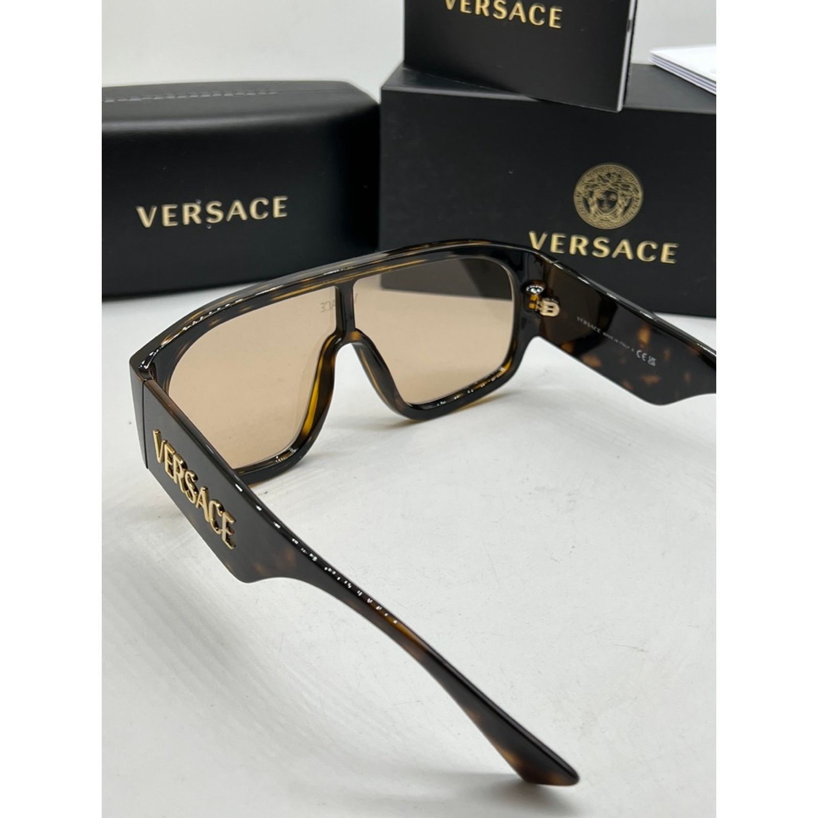Versace NEW Versace VE4439 Mask Sunglasses in Brown Size ONE SIZE - 9 Thumbnail