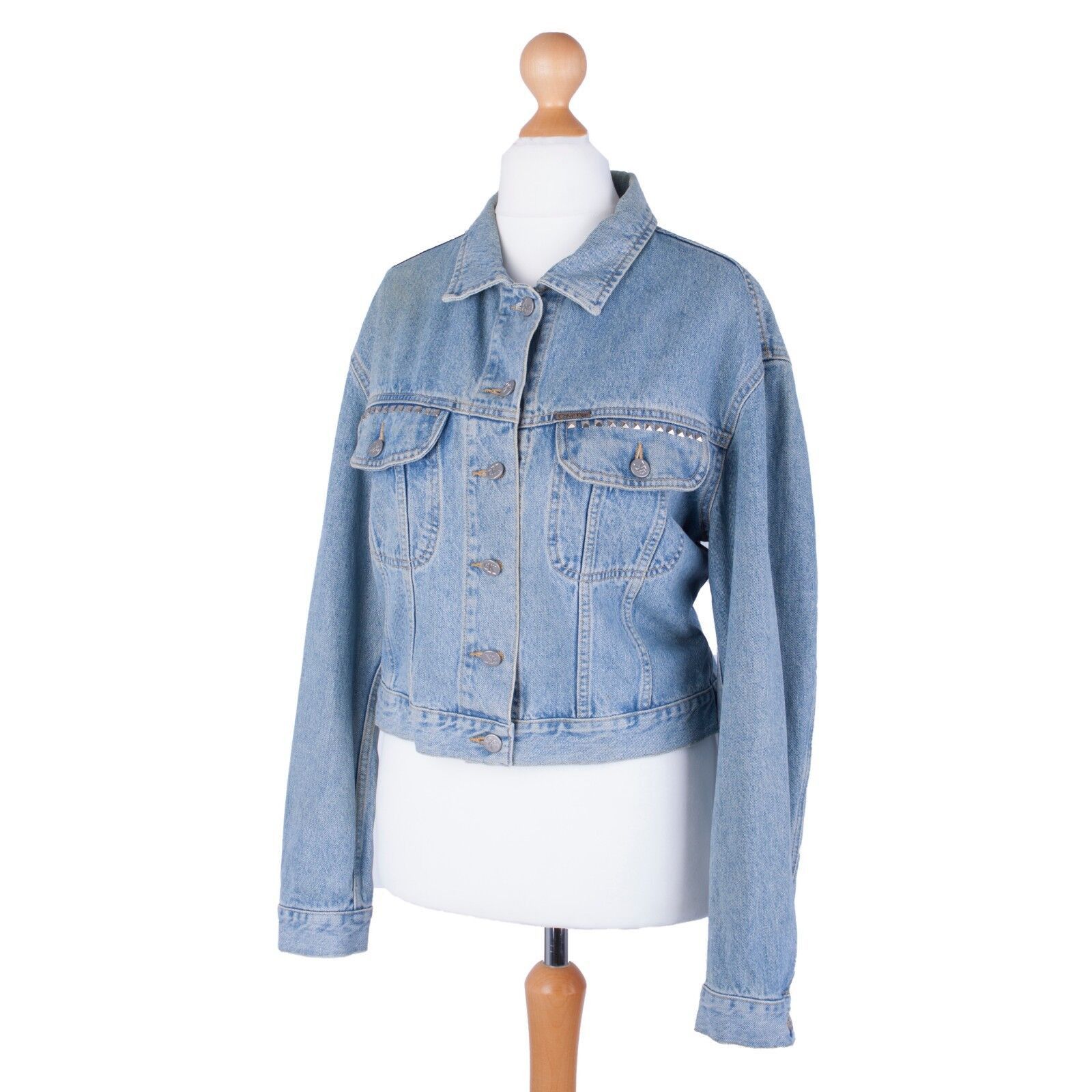Calvin Klein × Vintage Vintage Women's Calvin Klein Denim Jacket Blue L Italy Size L / US 10 / IT 46 - 1 Thumbnail