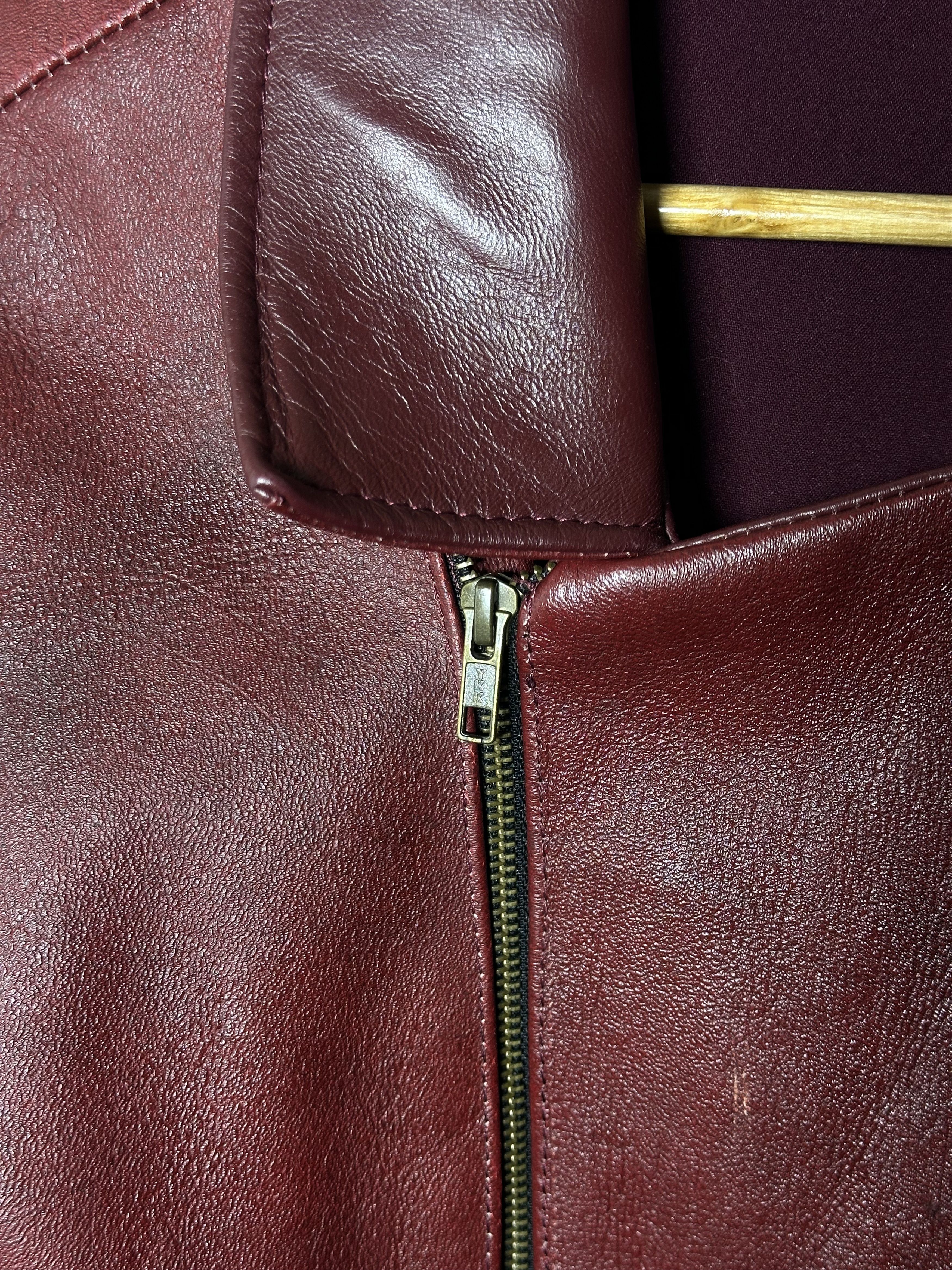 Genuine Leather Custom Made Leather BBS Burgundy Leather Jacket Size US XL / EU 56 / 4 - 9 Thumbnail