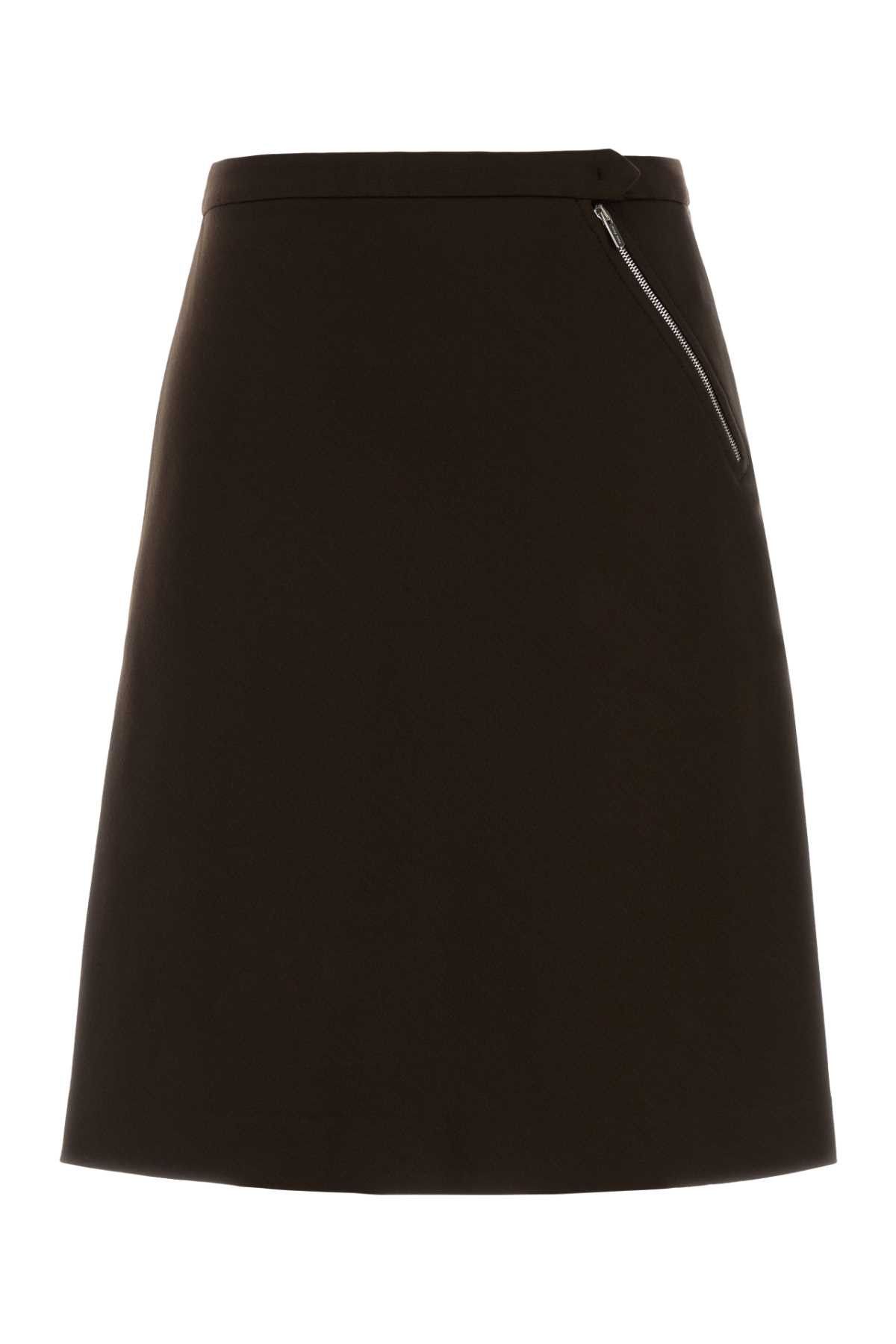 Miu Miu Brown Stretch Viscose Blend Skirt Size 27" / US 4 / IT 40 - 1 Thumbnail