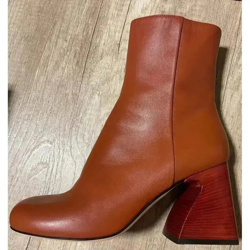 Max Mara Leather boots, Max Mara Size US 11 / IT 41 - 3 Thumbnail