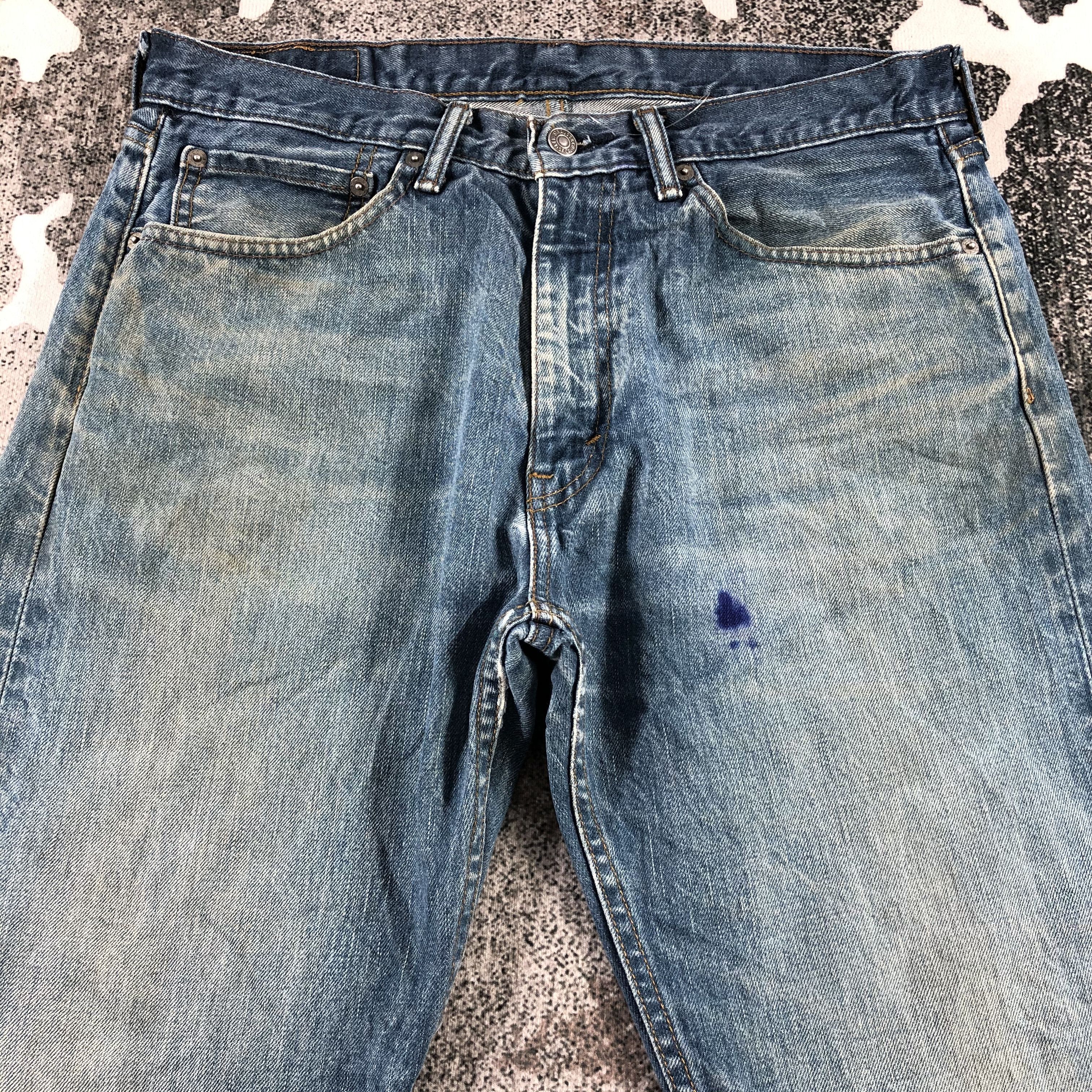 Levi's Vintage Levi's 505 Jeans Faded Blue Denim KJ1384 Size US 34 / EU 50 - 3 Thumbnail
