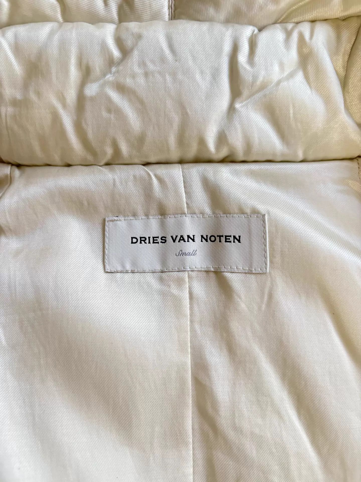 Dries Van Noten DVN Rare Ivory Shiny Batwing Cocoon Cotton Coat S Size S / US 4 / IT 40 - 7 Thumbnail