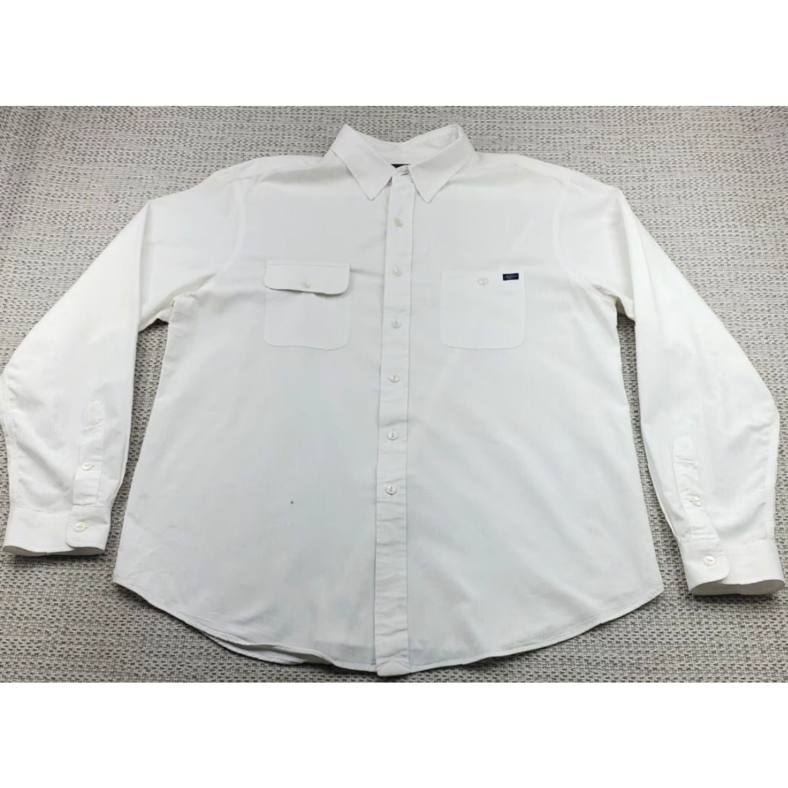 Polo Ralph Lauren VINTAGE Polo Ralph Lauren Button-Up Shirt Mens 2XL Long Sleeve White Cotton Pockets 90s Classic USA Size US XXL / EU 58 / 5 - 2 Thumbnail