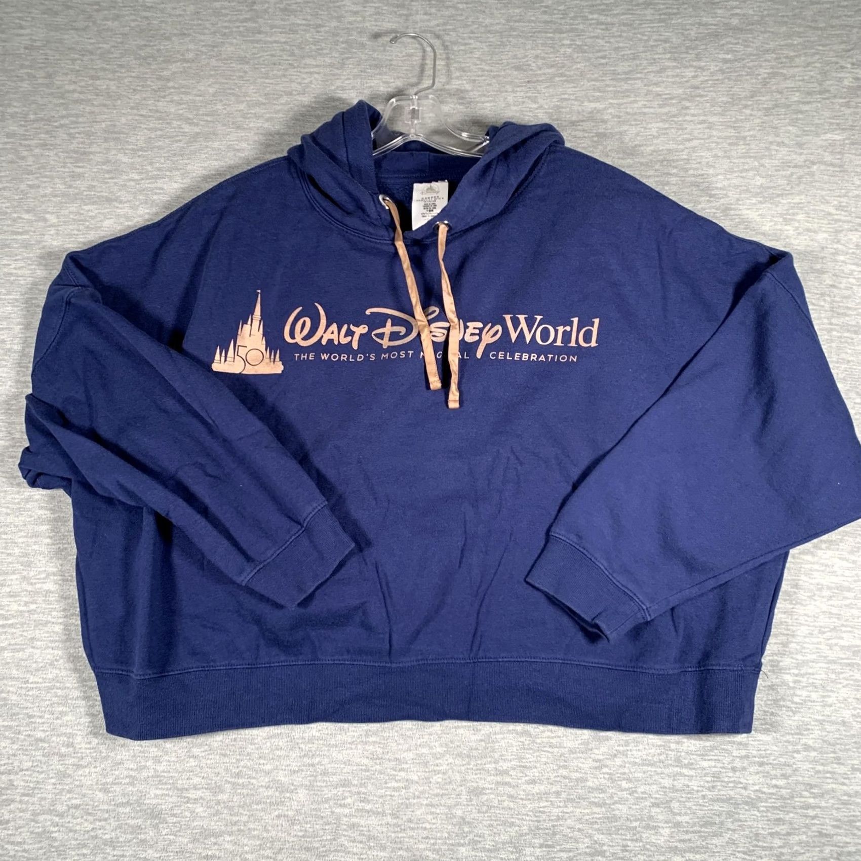 Disney Disney Hoodie Womens 3X Blue Walt Disney World 50th Anniversary Pullover Fleece Size XXL / US 16-18 / IT 52-54 - 2 Thumbnail